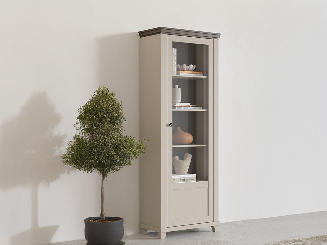 Стеллаж Tolnue 101 (Светло-бежевый + Дуб)