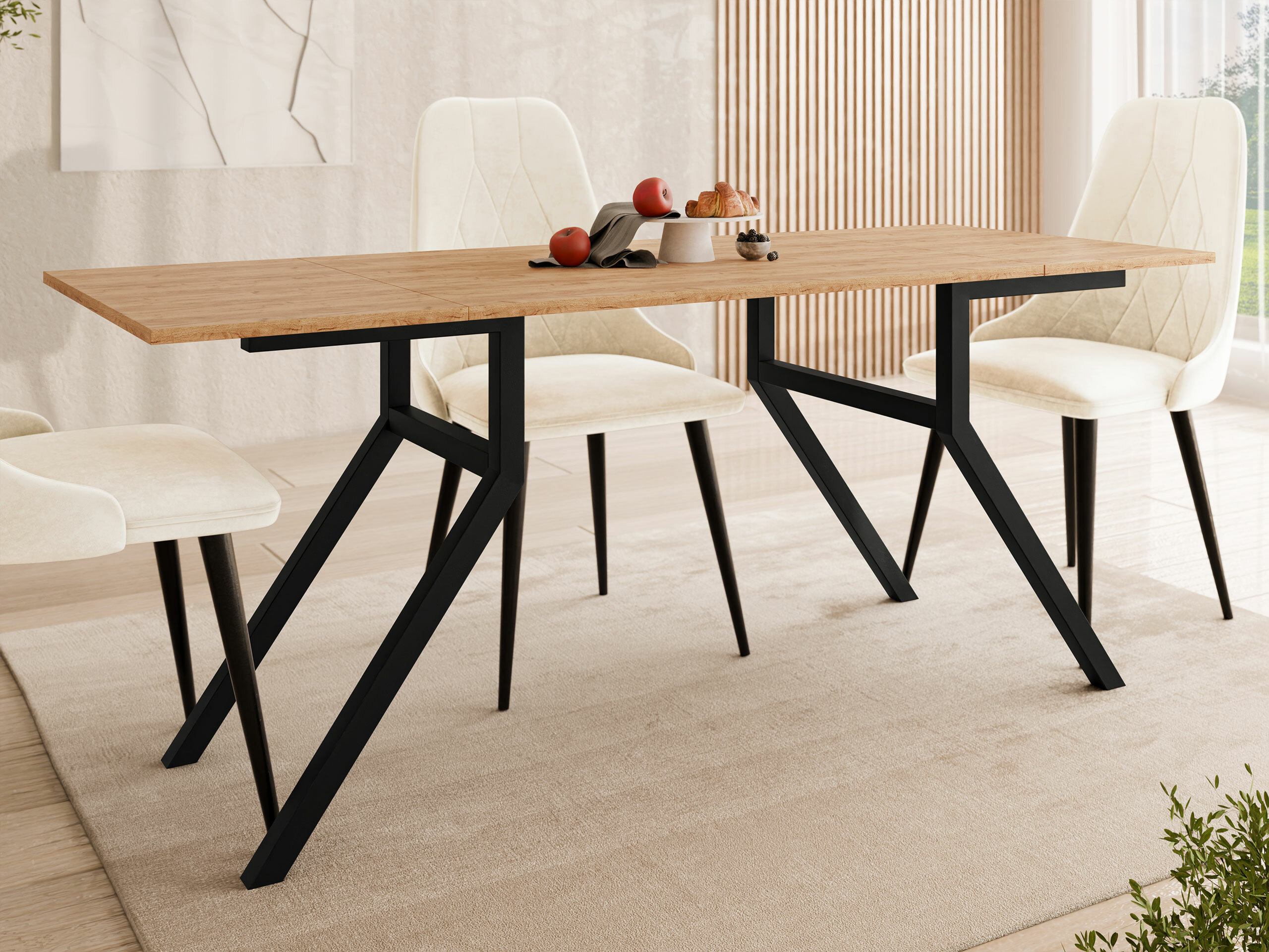 Žurnālu galdiņš transformeris Oswego 151 (Amatniecības zelta ozols + Melns)