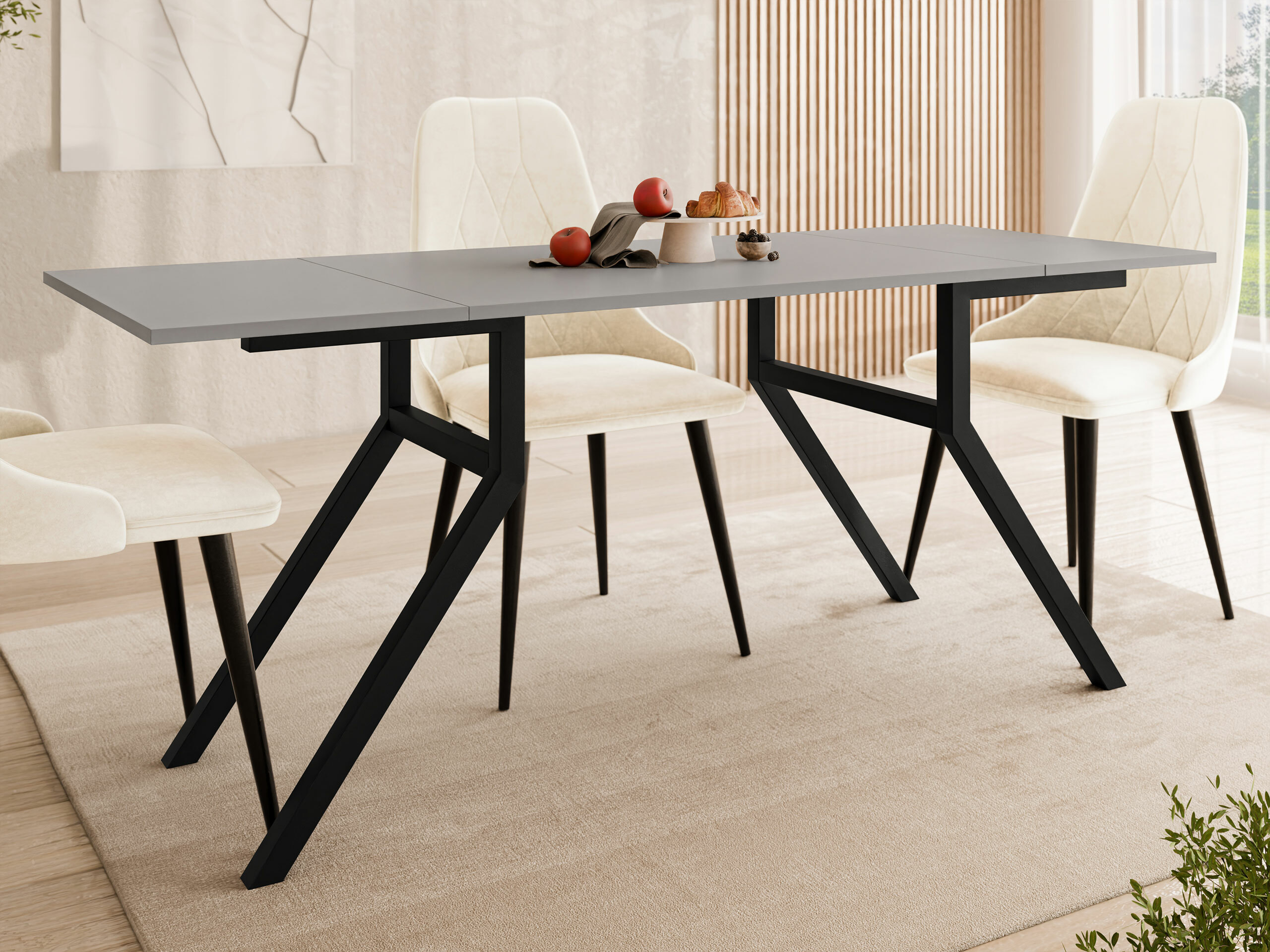 Žurnālu galdiņš transformeris Oswego 151 (Grafīts + Melns)