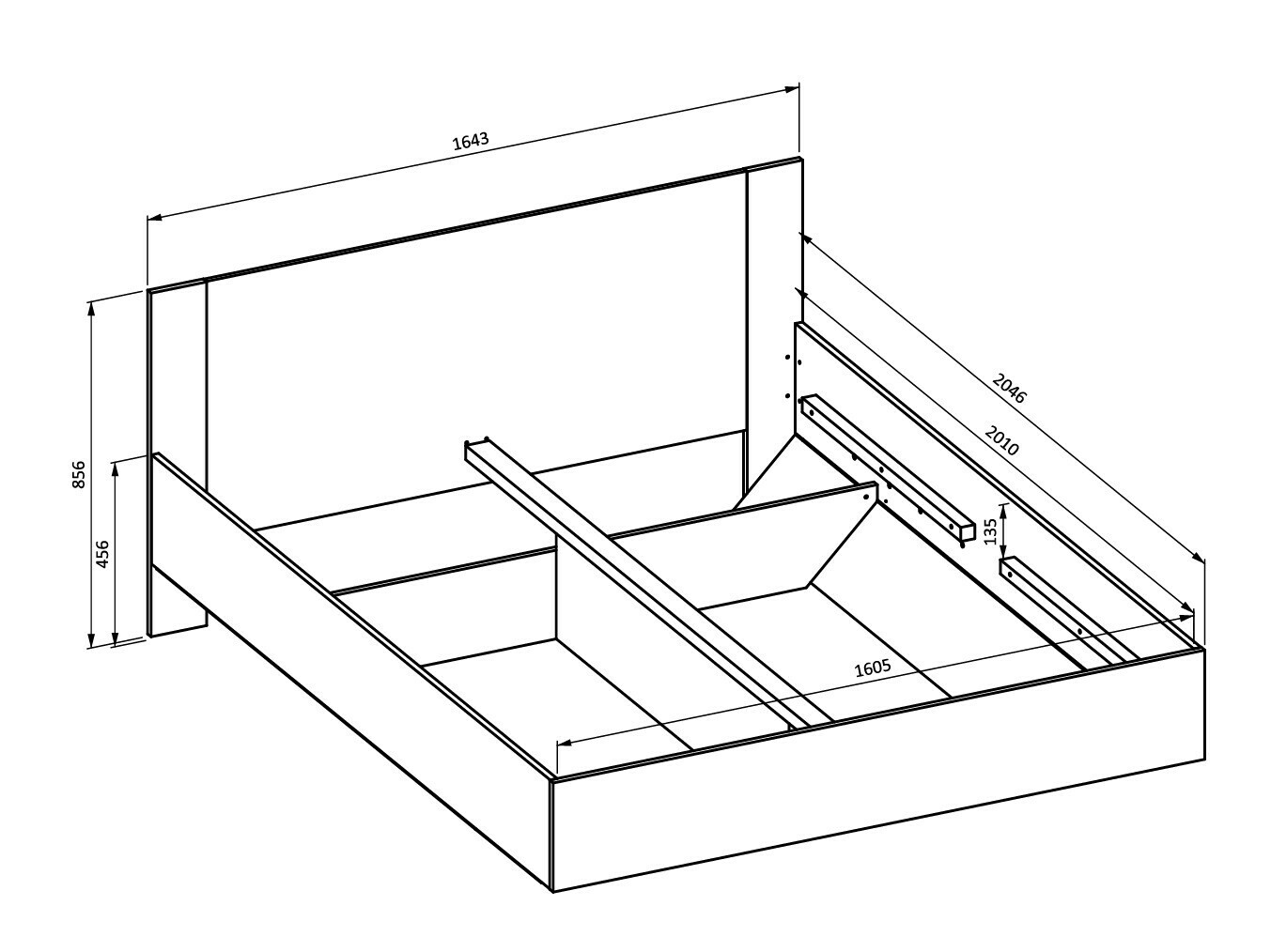 Кровать Mirsevi 106 (160 x 200 cm)