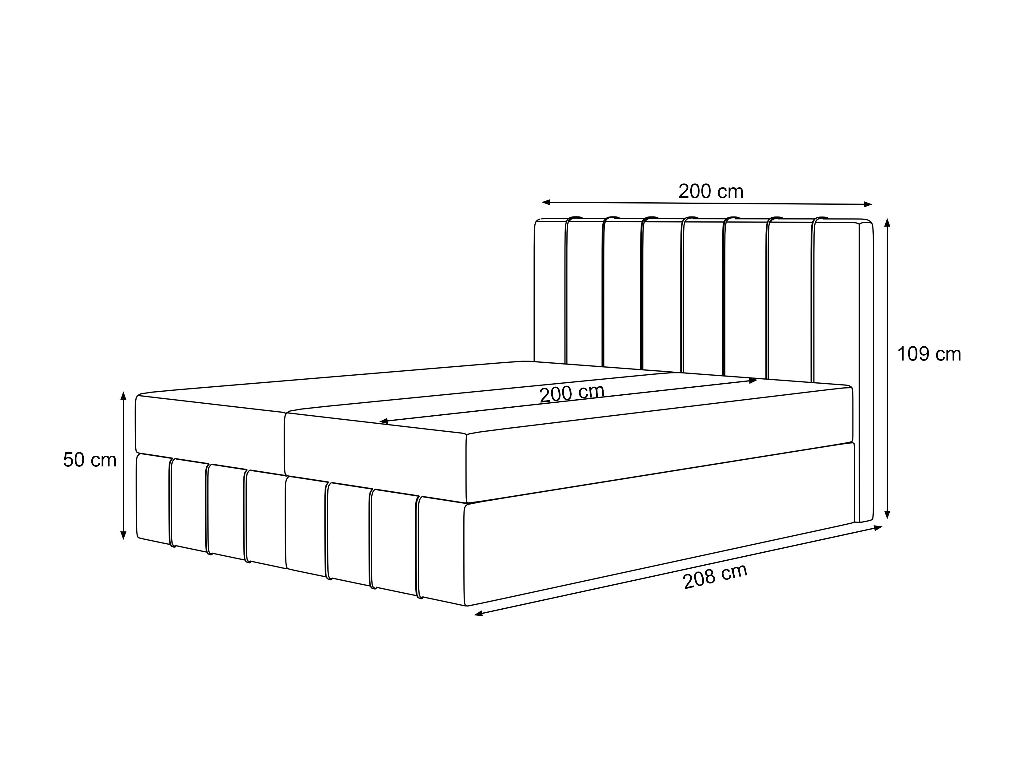 Kontinentālā gulta Martinez 125 (Lumi 03)
