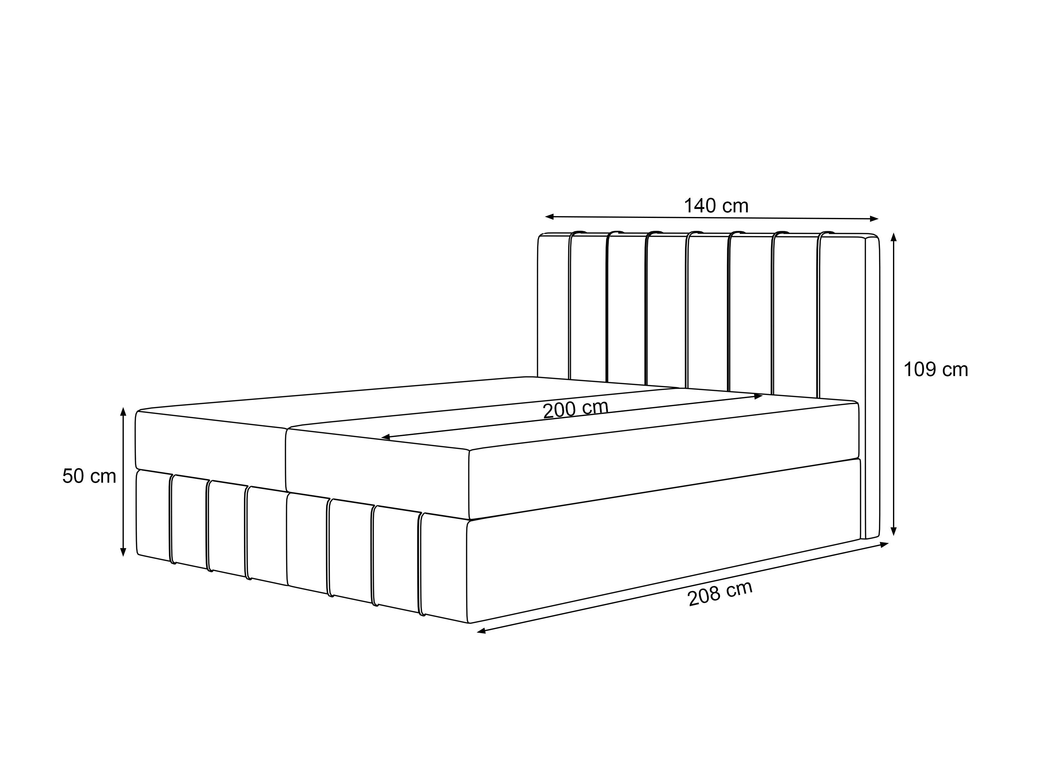Kontinentālā gulta Martinez 125 (Lumi 11)