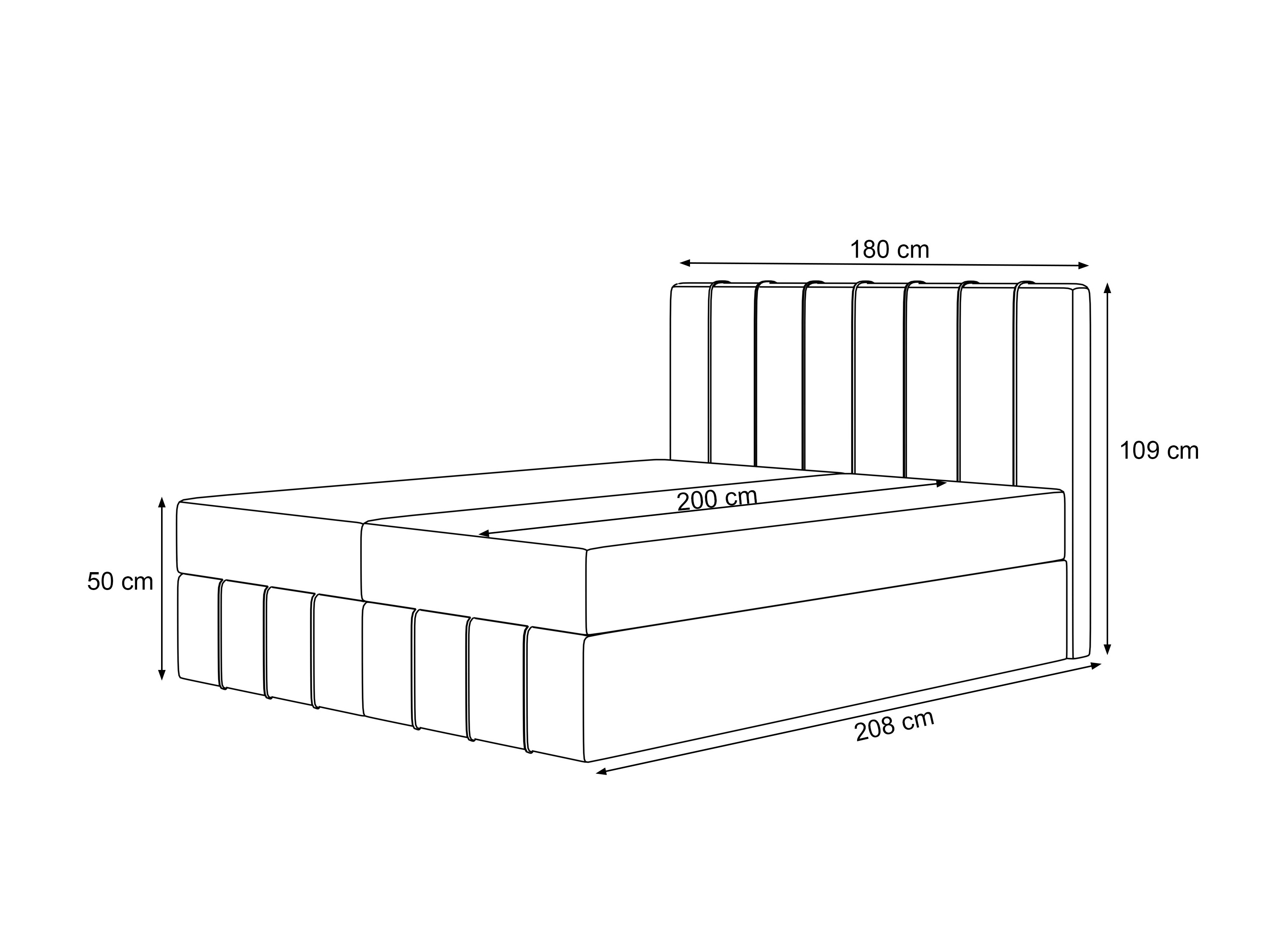 Kontinentālā gulta Martinez 125 (Lumi 11)
