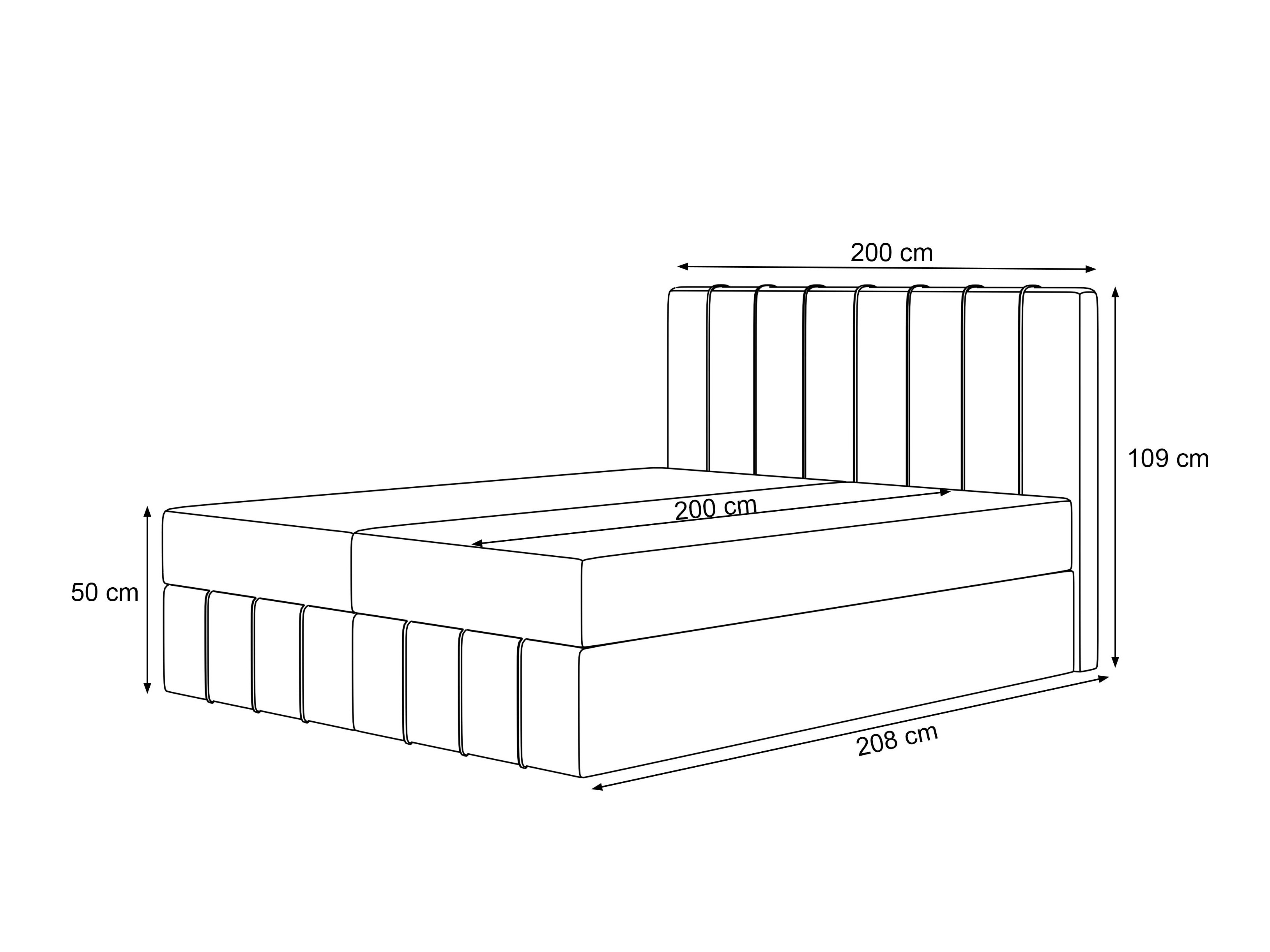 Kontinentālā gulta Martinez 125 (Lumi 11)