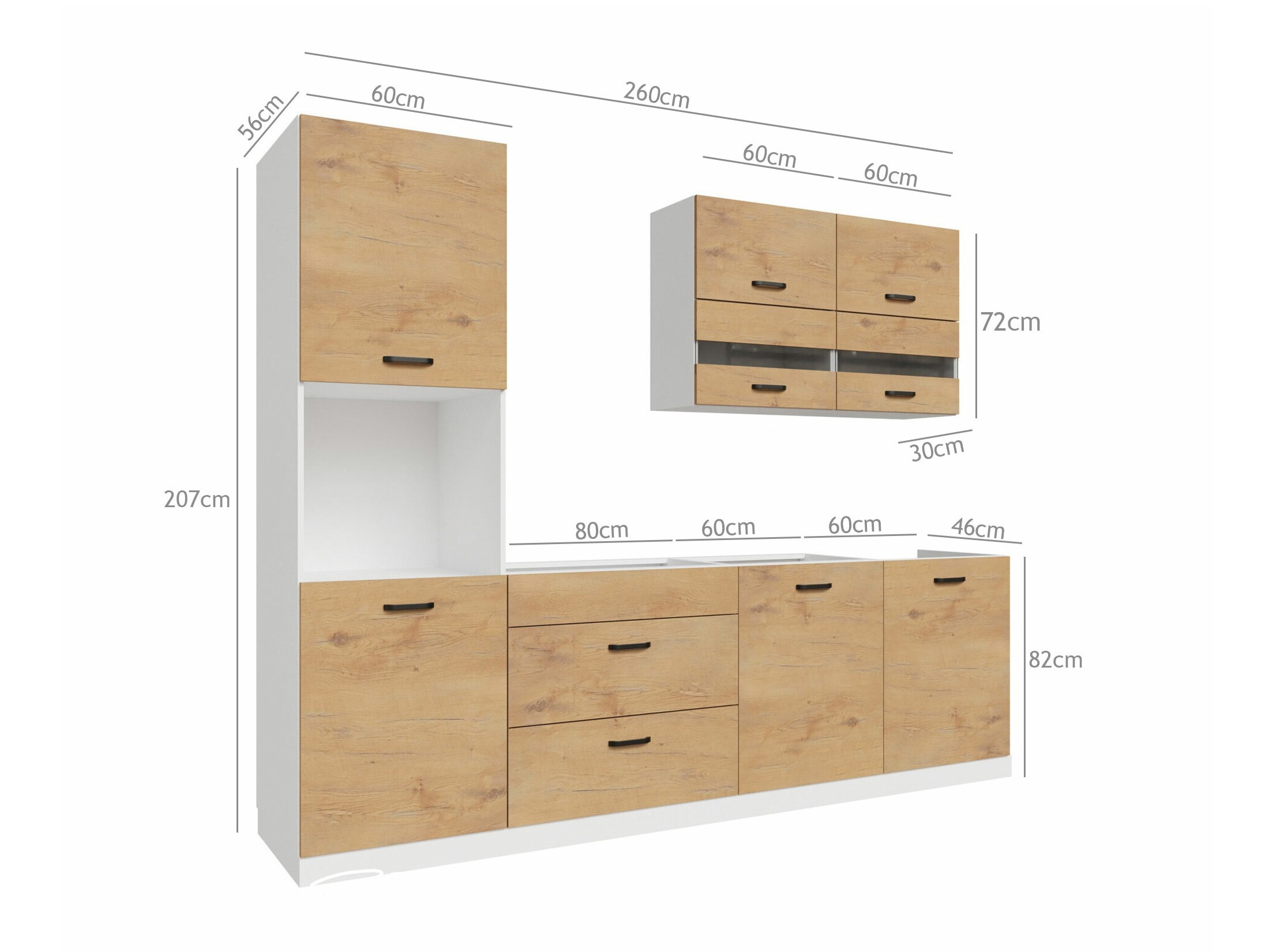 Moduļu virtuves komplekts Amper Lancelot 171