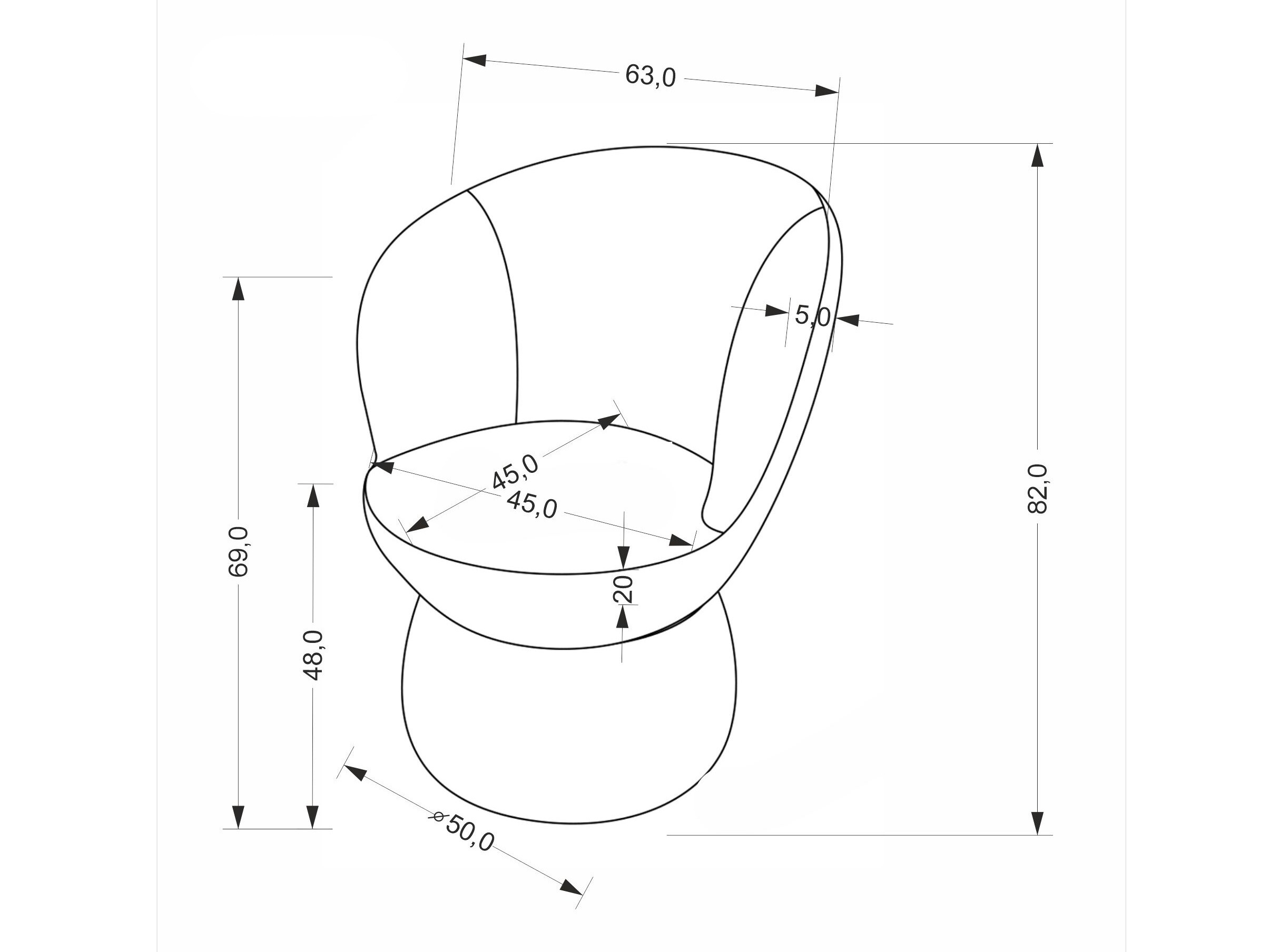 Krēsls Houston 2082 (Pelēks)
