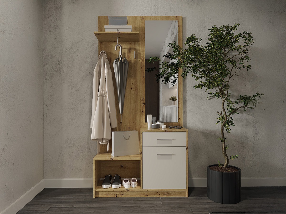 Priekšnama komplekts Houston 2084 (Artisan ozols + Kašmirs)