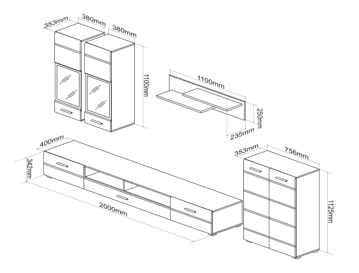 Viesistabas komplekts Houston 2085