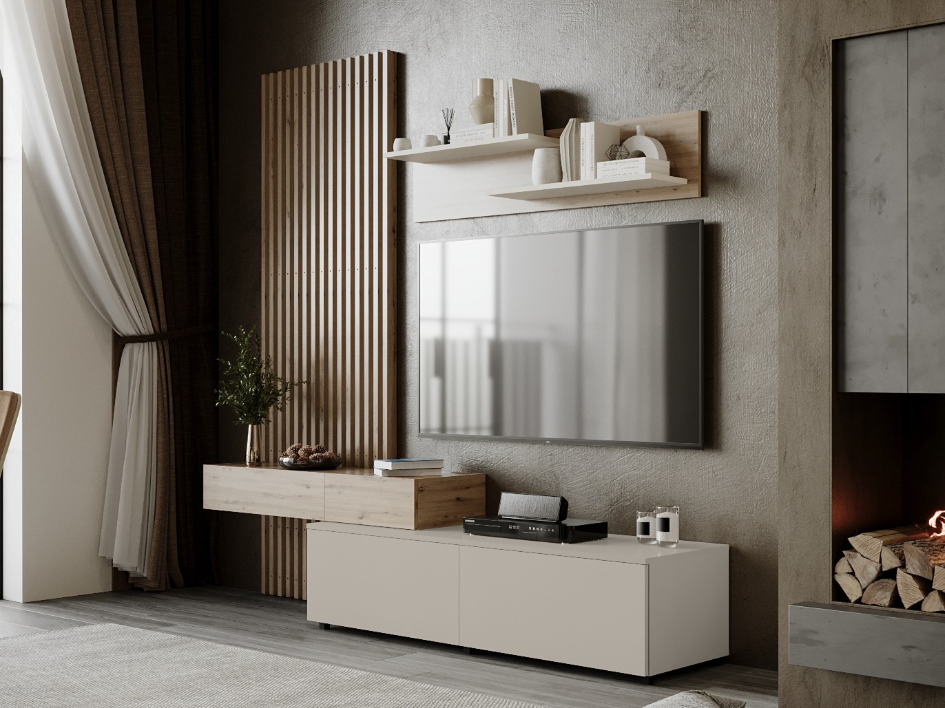 Viesistabas komplekts Houston 2086 (Artisan ozols + Kašmirs)