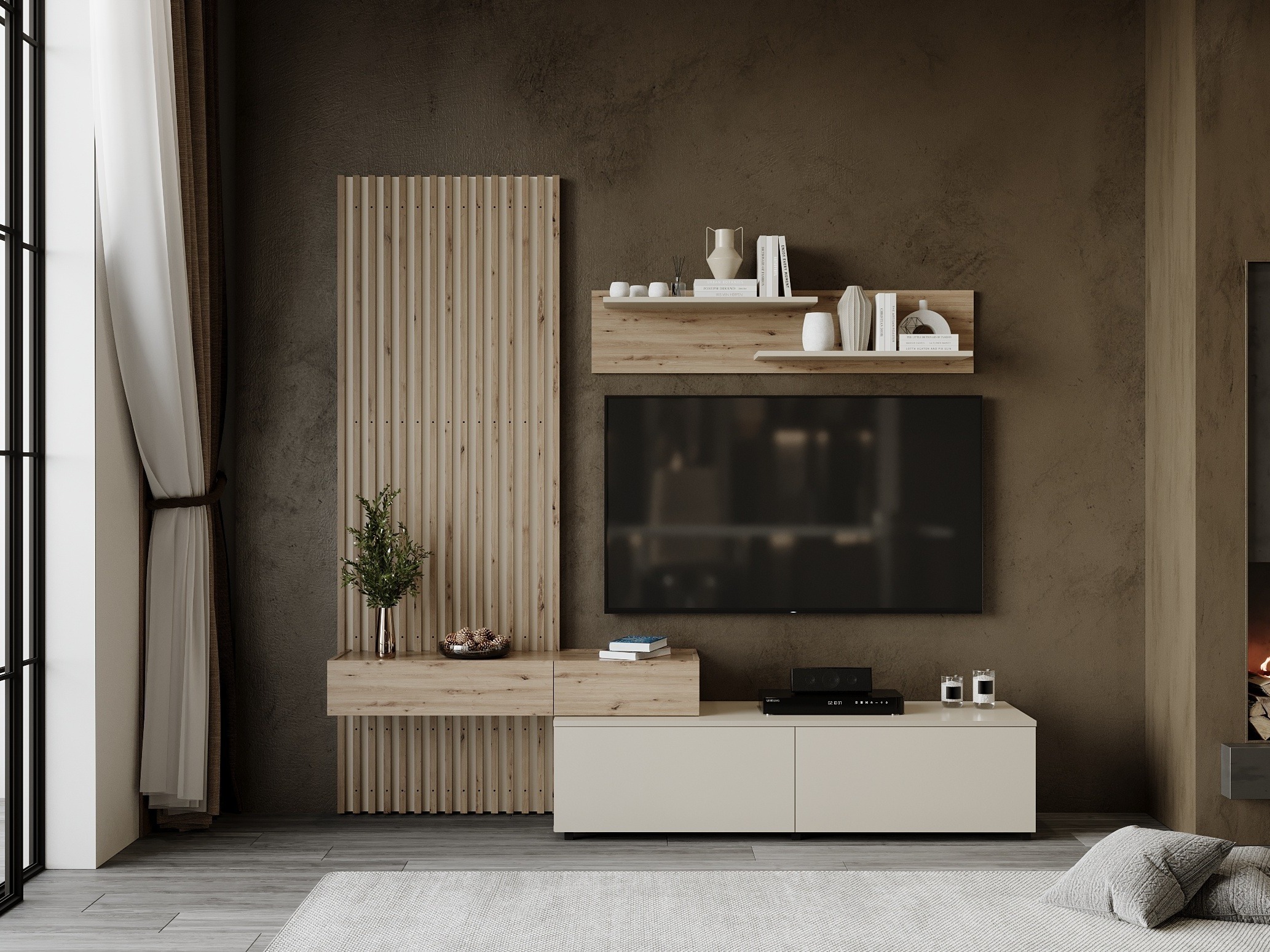 Viesistabas komplekts Houston 2086 (Artisan ozols + Kašmirs)