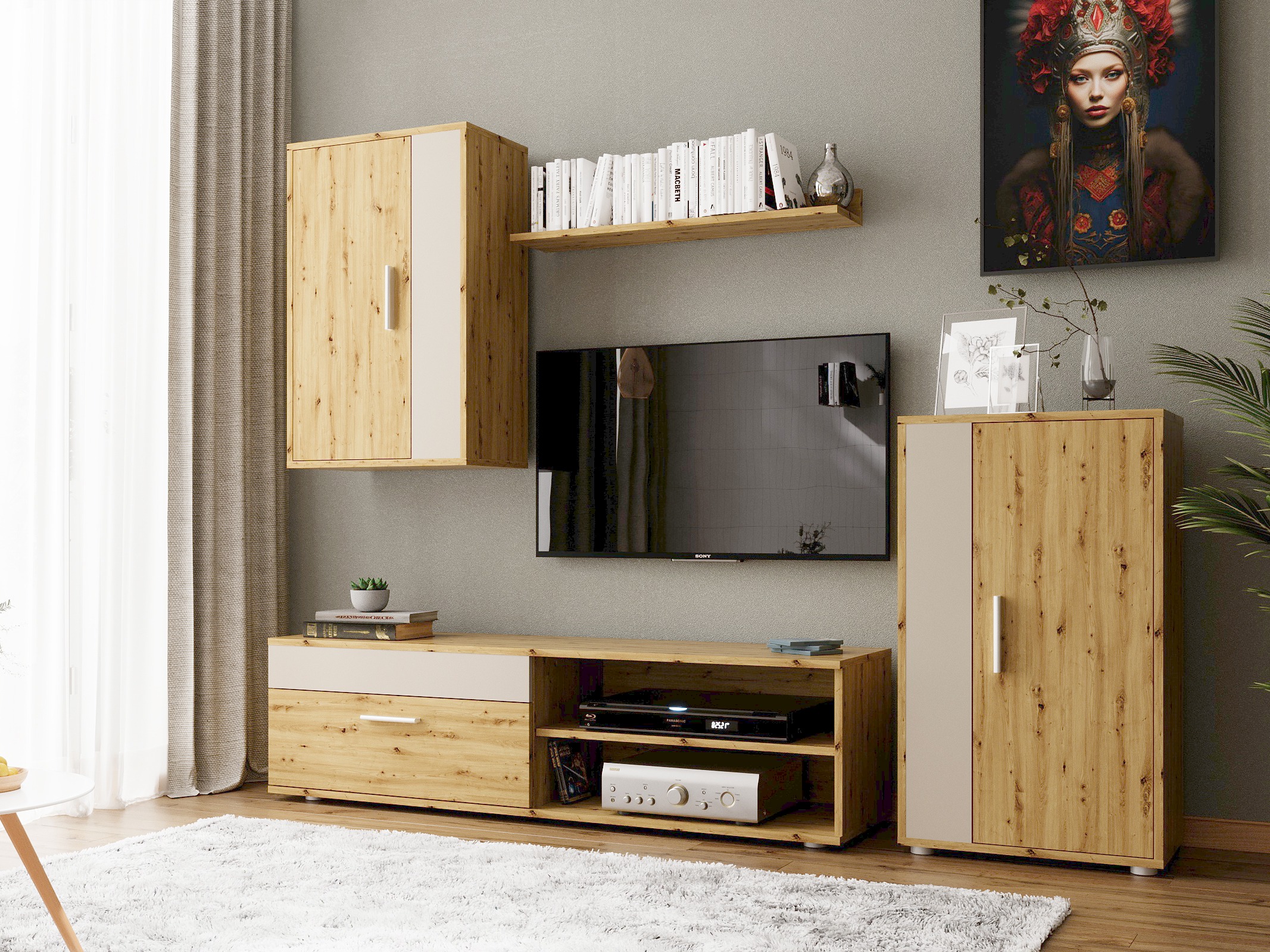 Viesistabas komplekts Houston 2087 (Artisan ozols + Kašmirs)