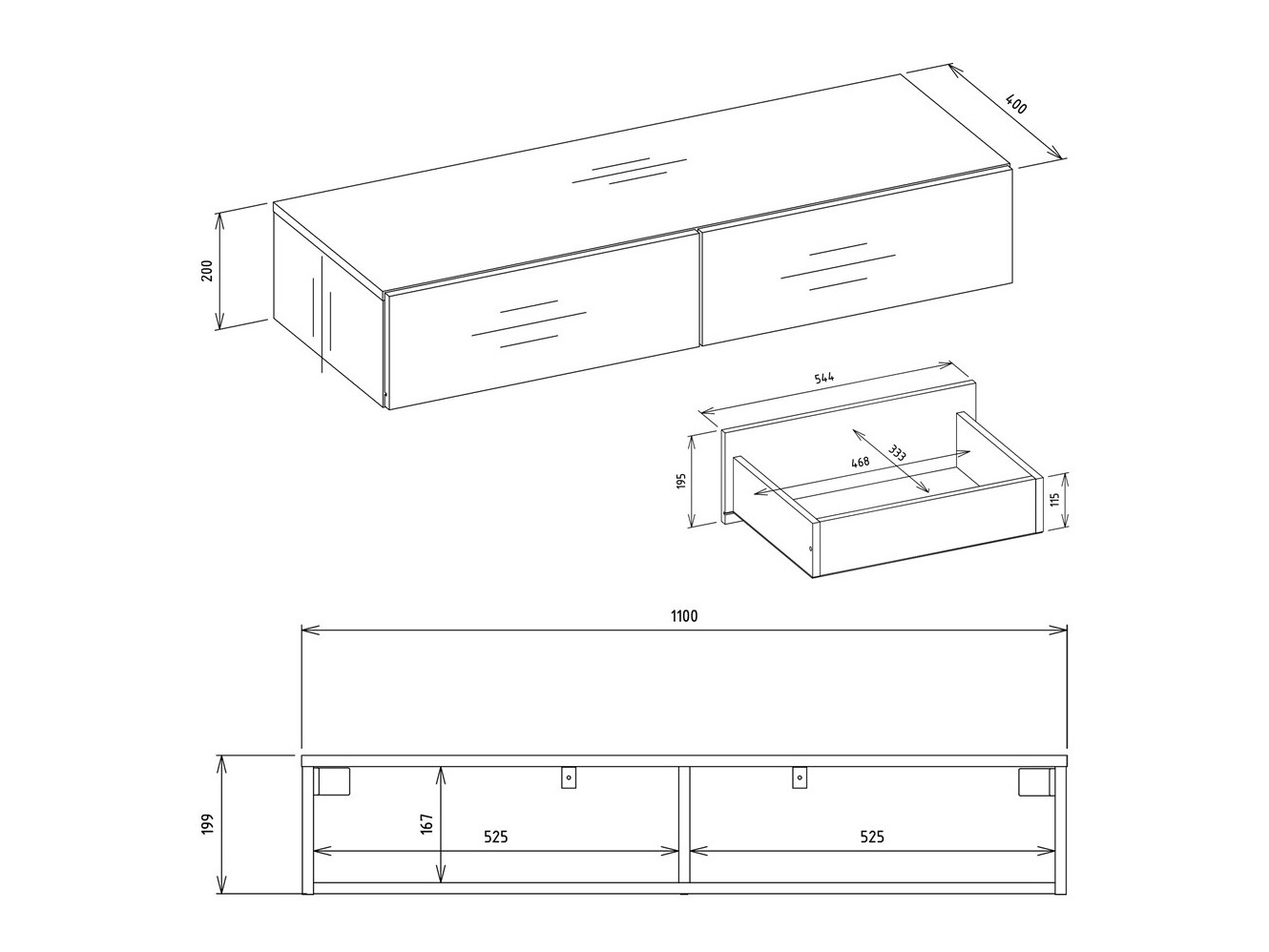 Konsole Mandeville 341 (Balts)