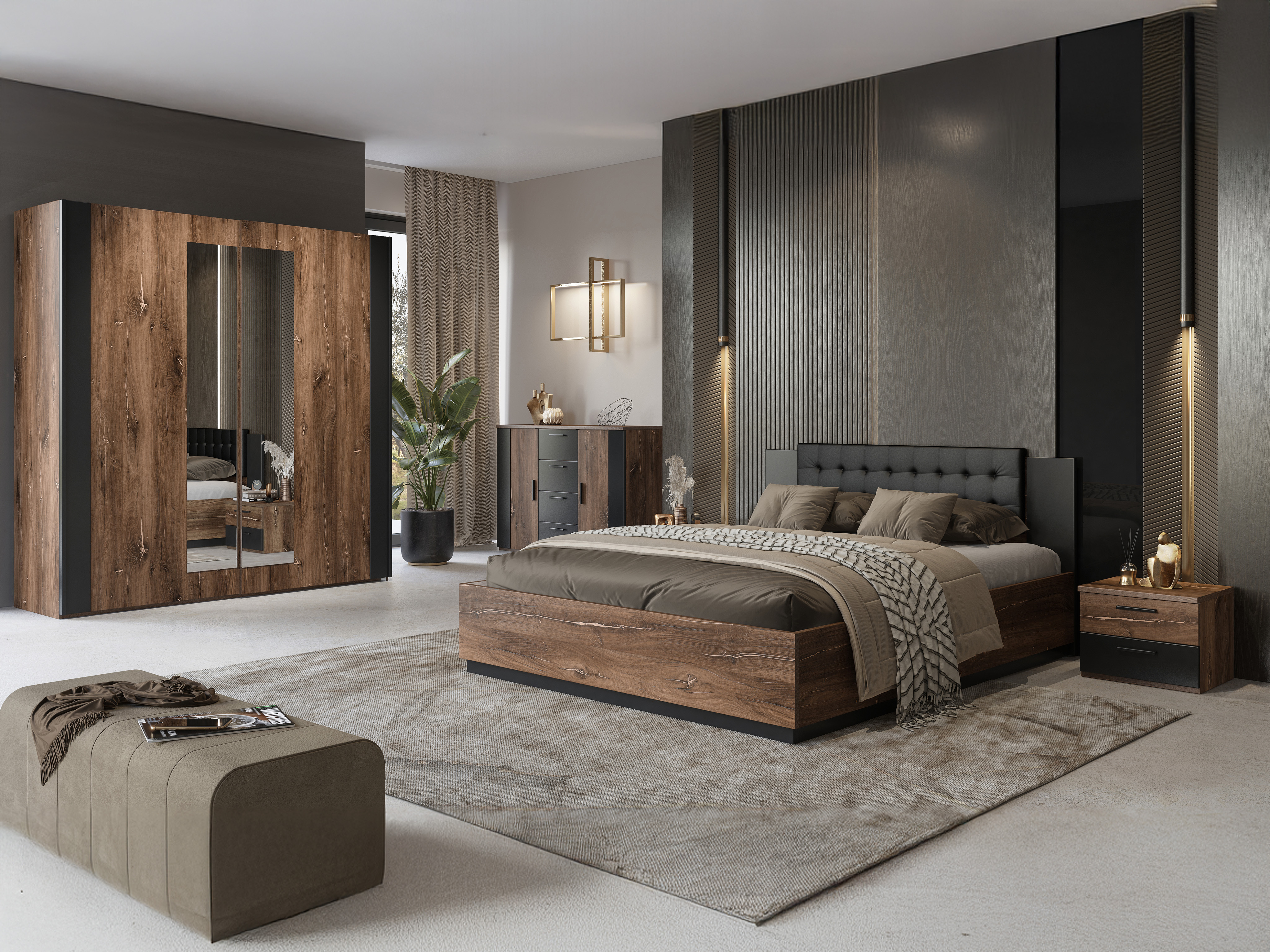 Gulta Felelie 104 (Tumšs "Flagstaf" ozols + Varš)