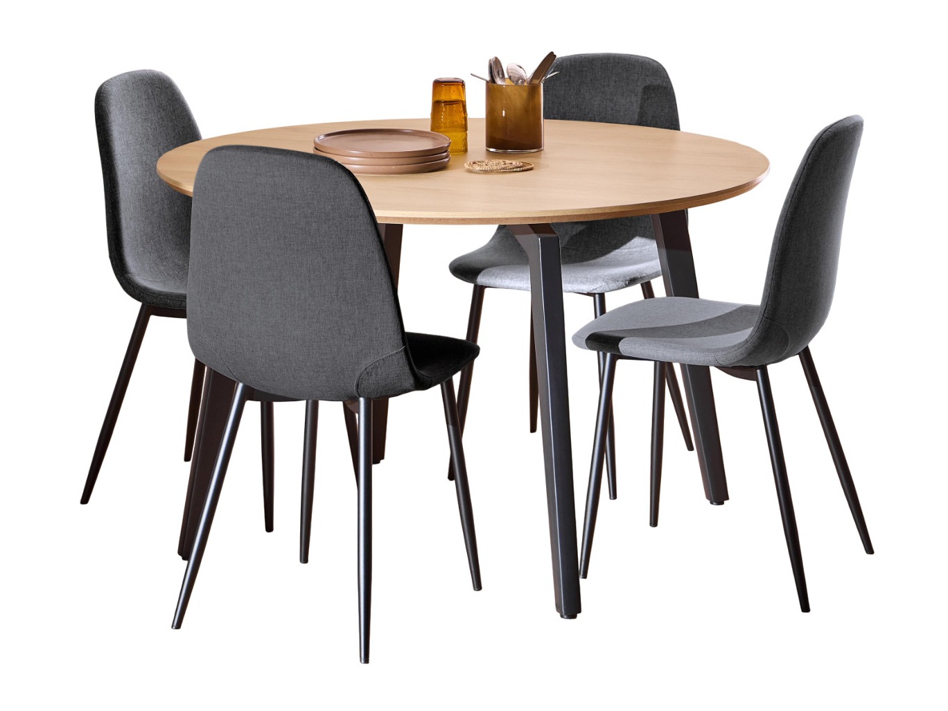 Ēdamistabas komplekts Norsica 1008 (Pelēks)