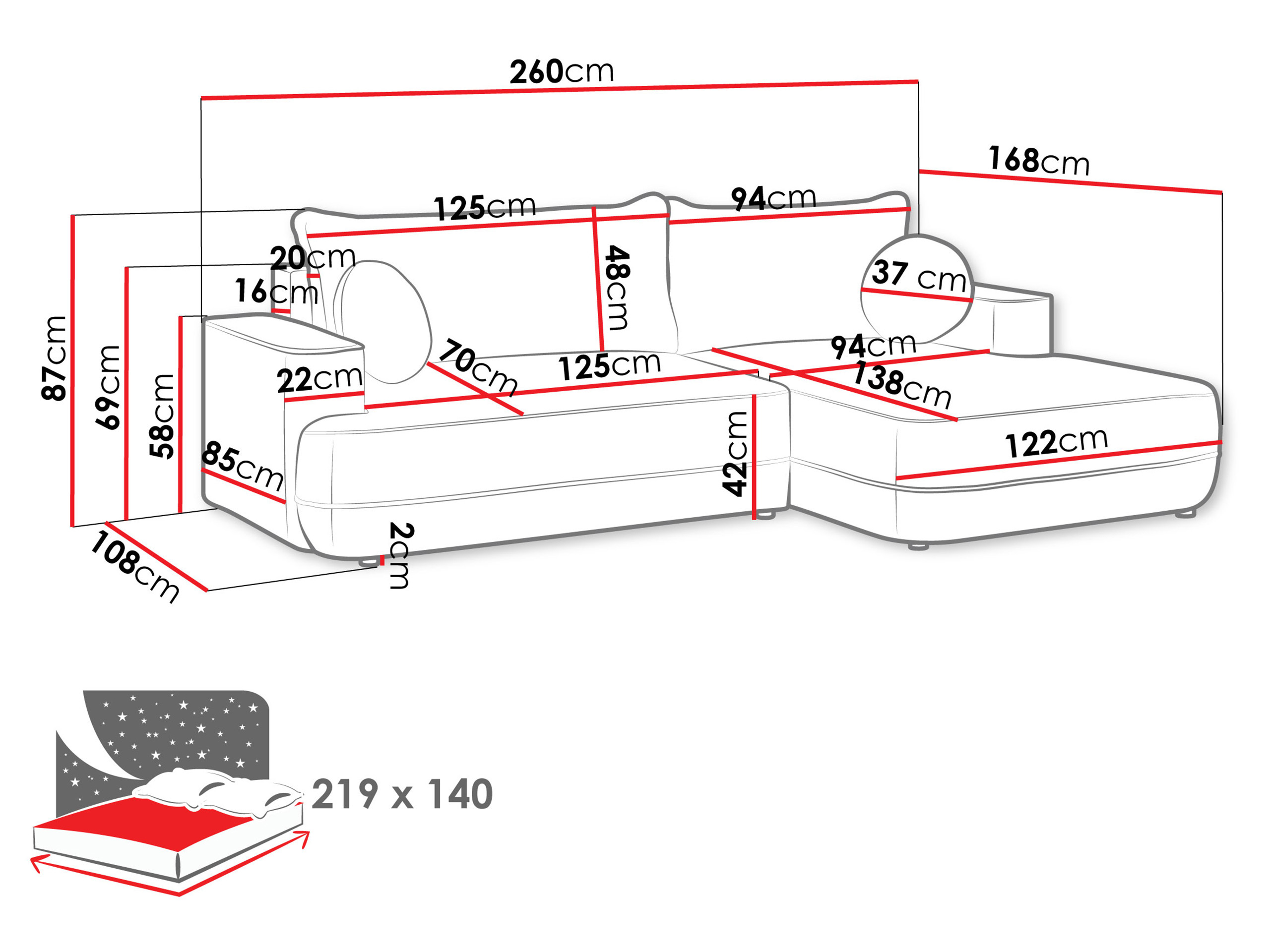 Stūra dīvāns Magal I (Velo 623)