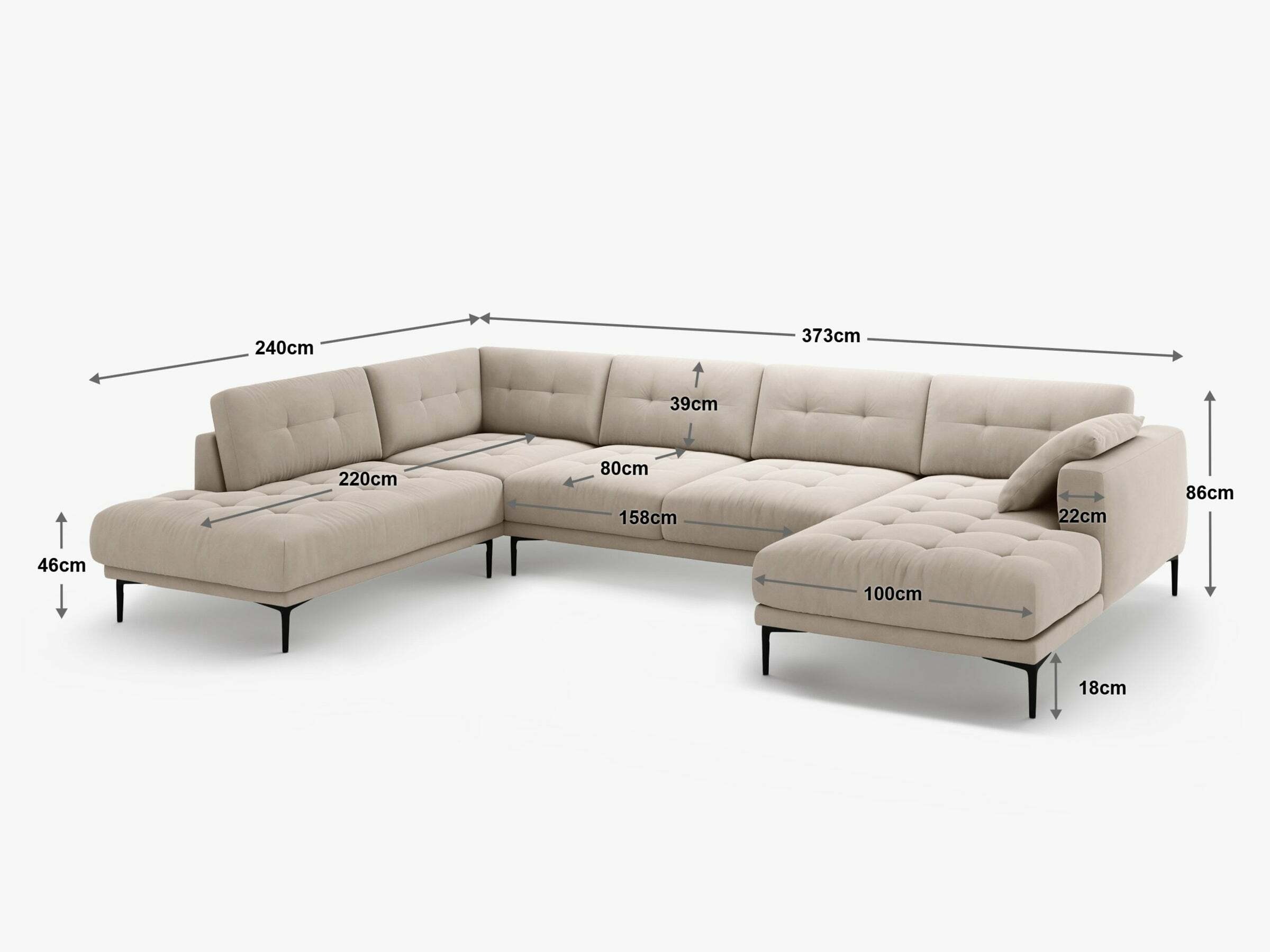 Stūra dīvāns Sermoro 106 (Salvador 17)