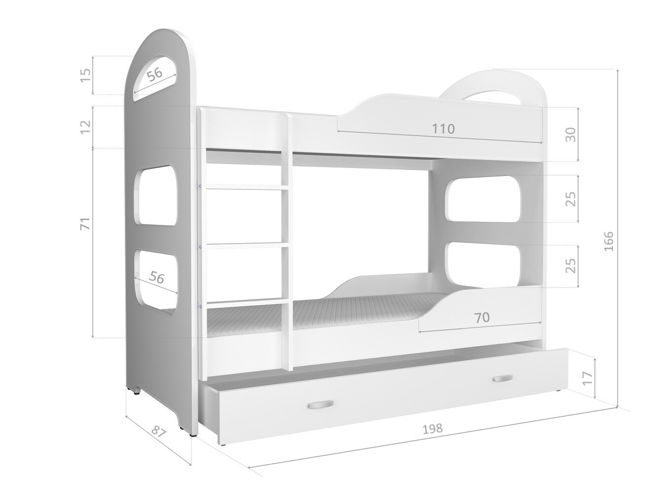 Divstāvu gulta SV2960