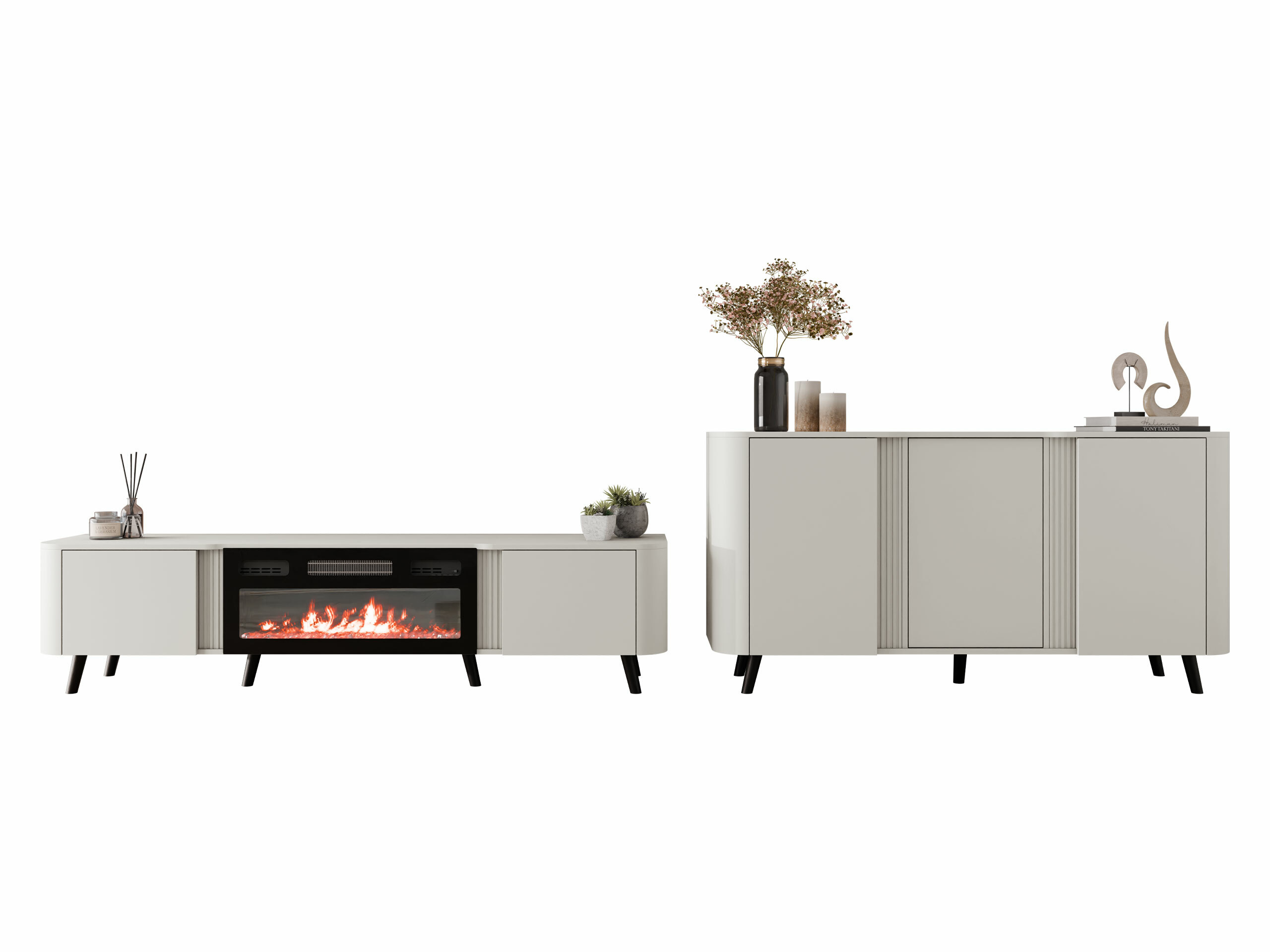 Viesistabas komplekts Charlotte 204 (Kašmirs + Melns)