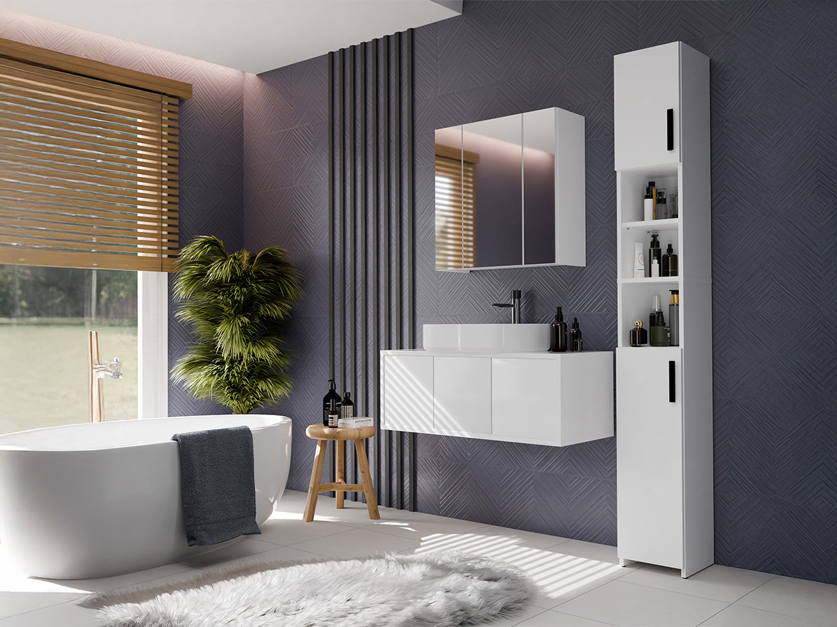 Vannas istabas skapis ar spoguli Mandeville 343