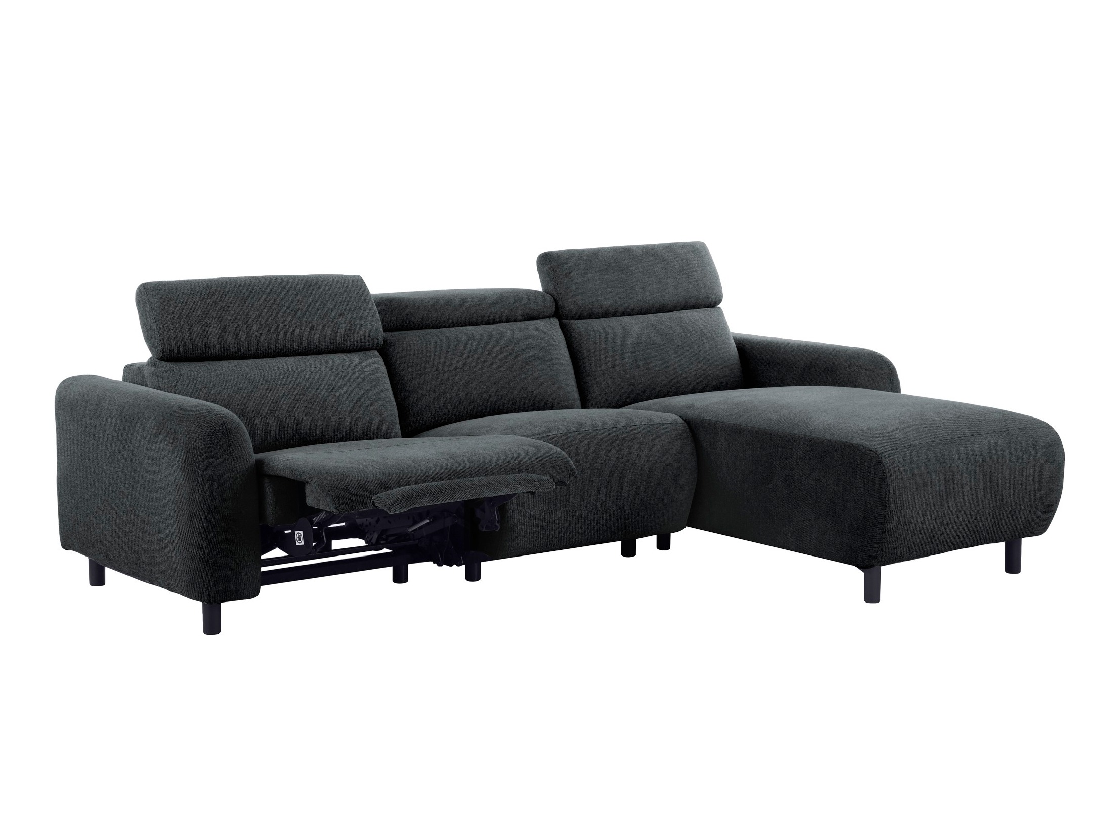 Stūra dīvāns reglaineris Denton 1509 (Tumši pelēks)