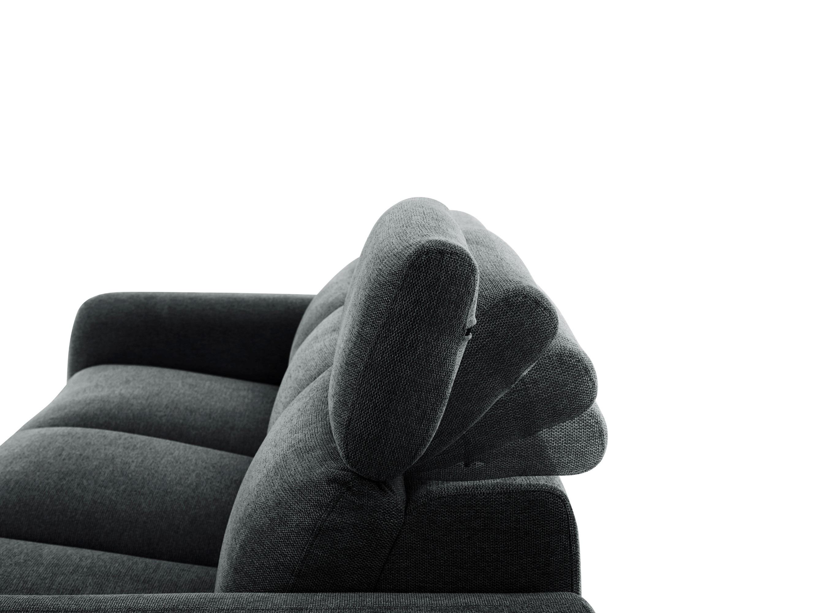 Stūra dīvāns reglaineris Denton 1509 (Tumši pelēks)