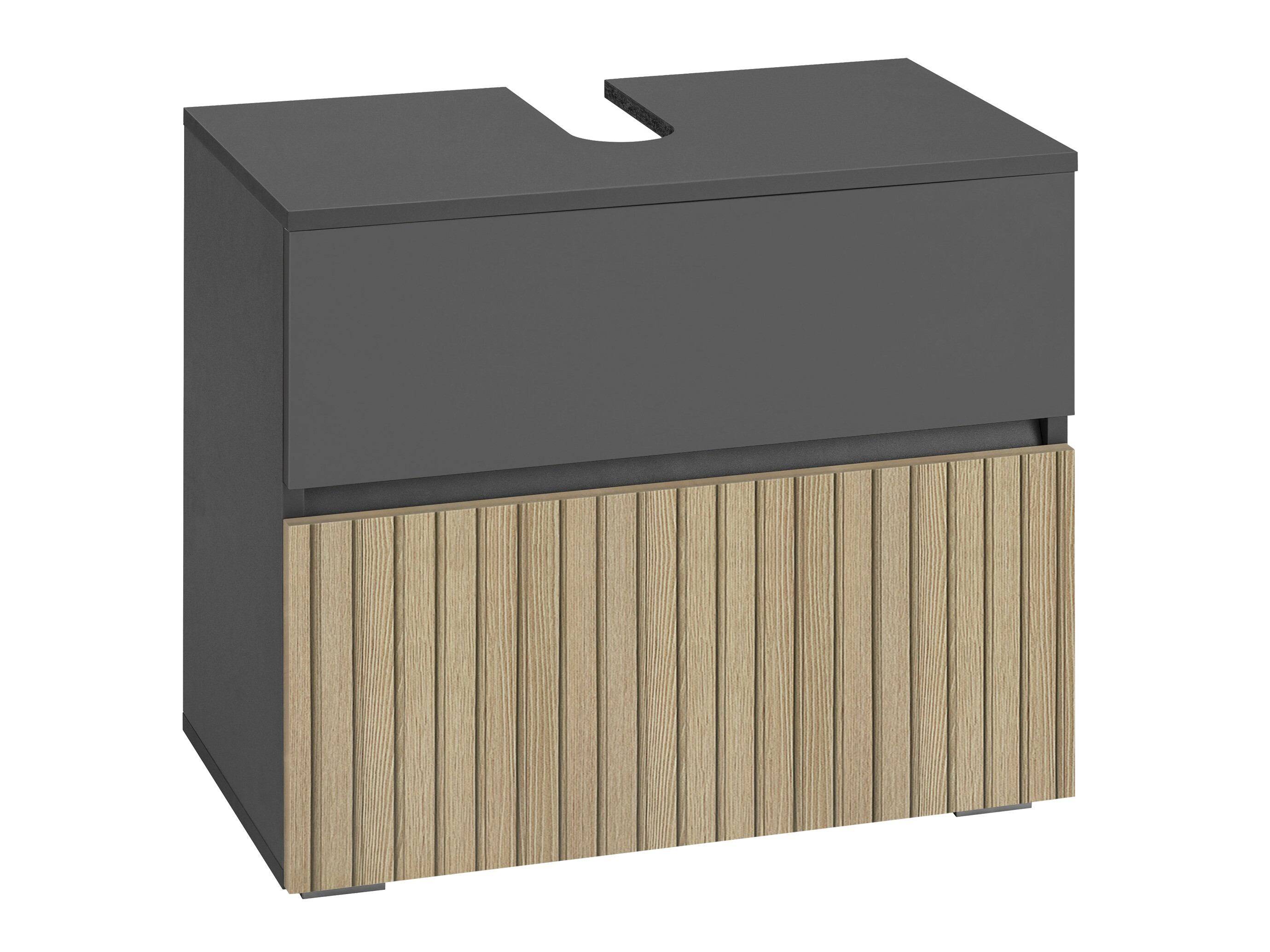 Stāvošs vannas istabas skapītis izlietnei Soncamu 110 (Antracīts + Gaišs ozols)