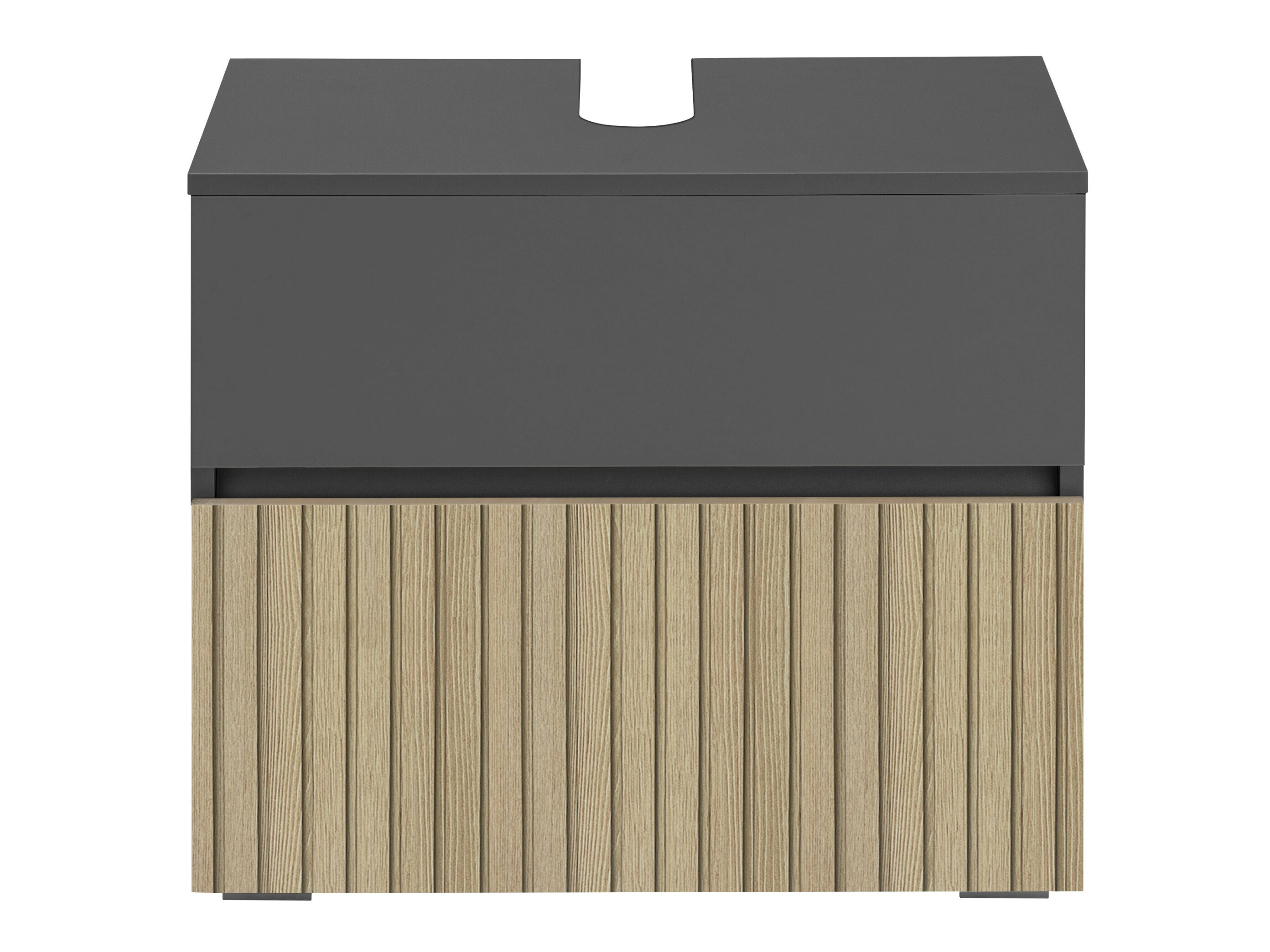 Stāvošs vannas istabas skapītis izlietnei Soncamu 110 (Antracīts + Gaišs ozols)