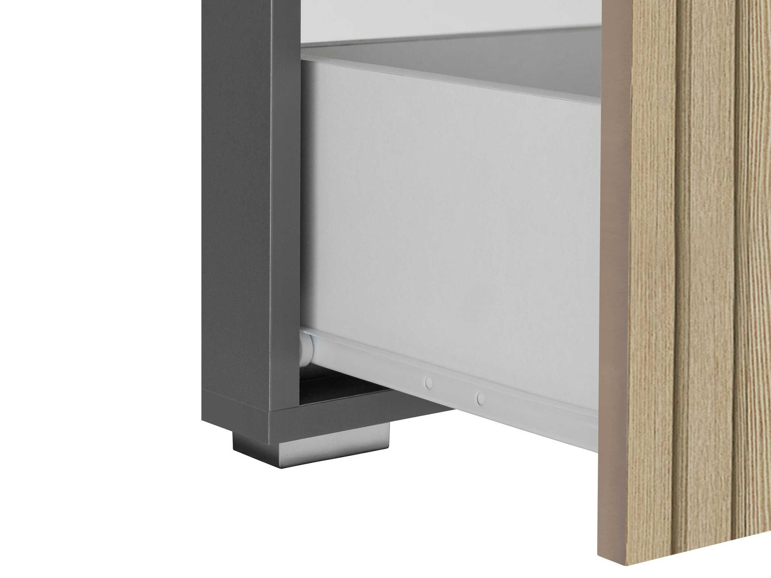 Stāvošs vannas istabas skapītis izlietnei Soncamu 110 (Antracīts + Gaišs ozols)