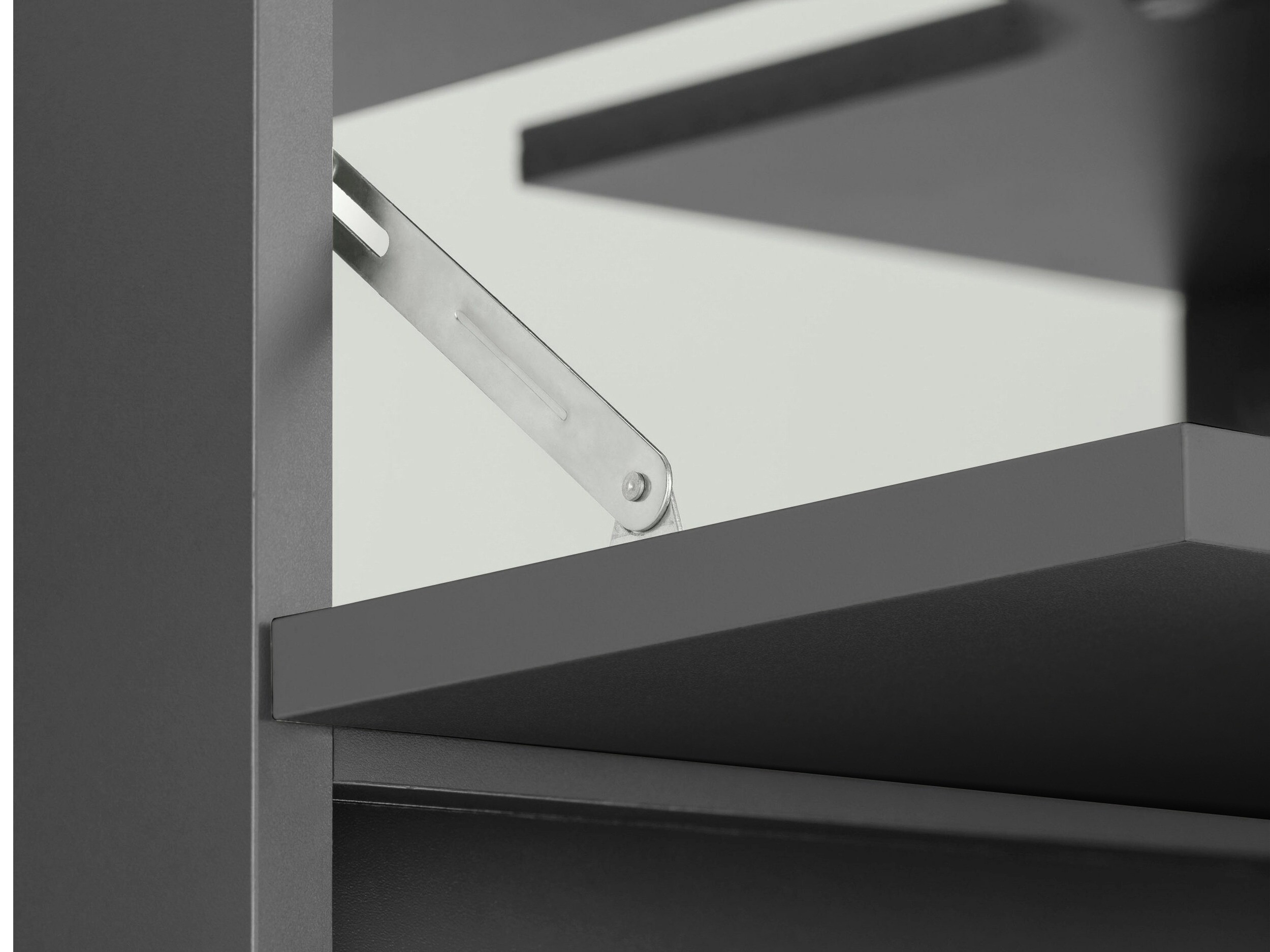 Stāvošs vannas istabas skapītis izlietnei Soncamu 110 (Antracīts + Gaišs ozols)