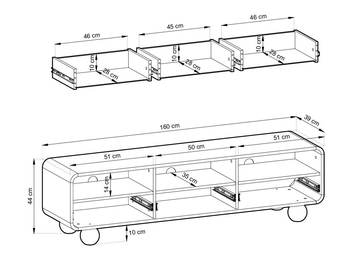TV galds Vendori 100