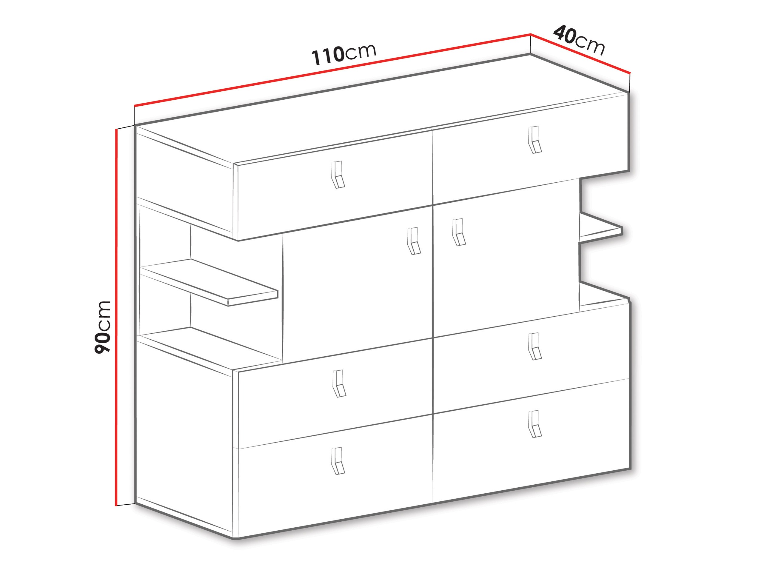 Kumode Camteso 106 (Balts + Ozols + Tirkīzs)