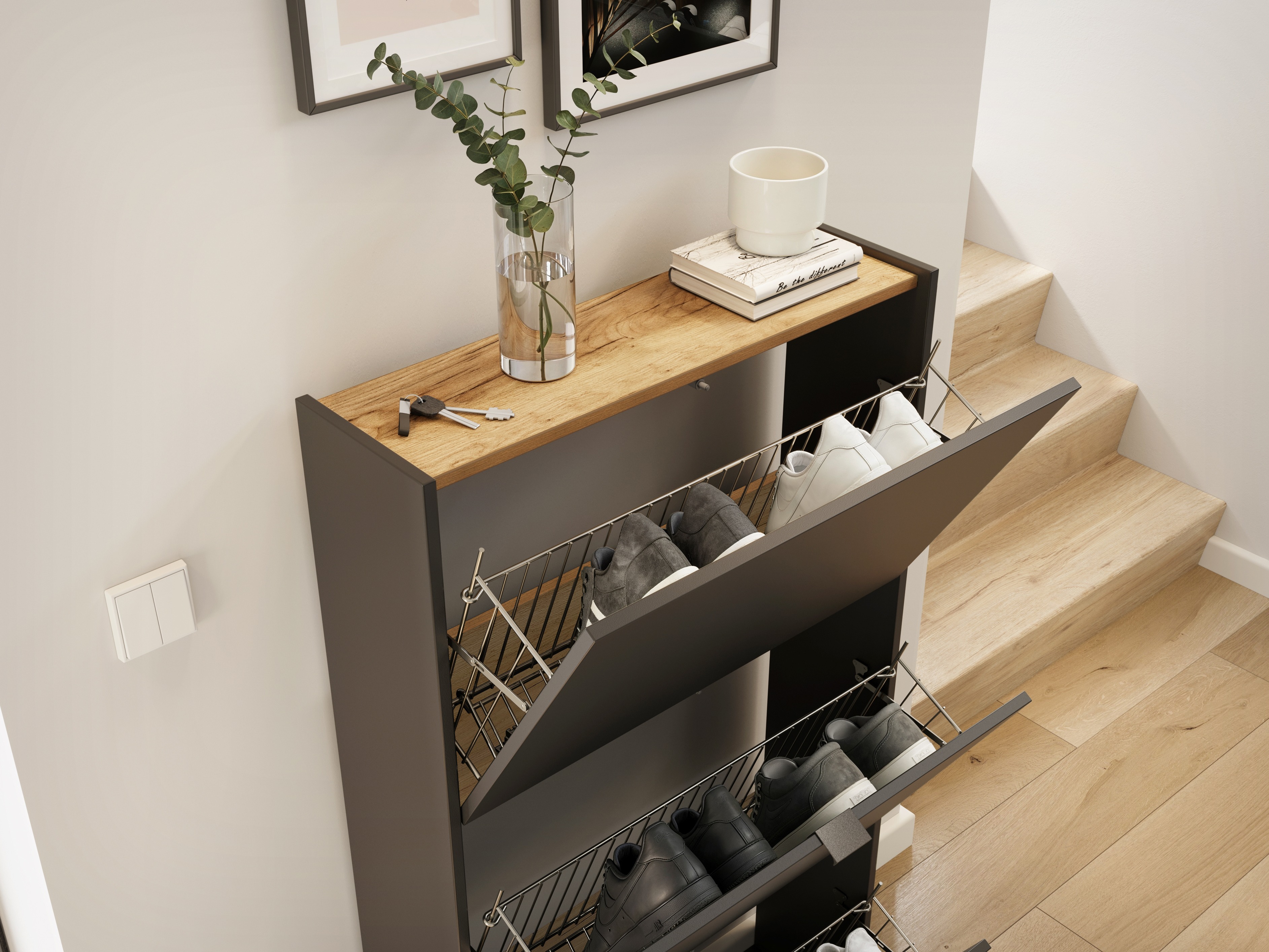 Kurpju kaste Cirsale 113 (Navarra ozols + Grafīts)