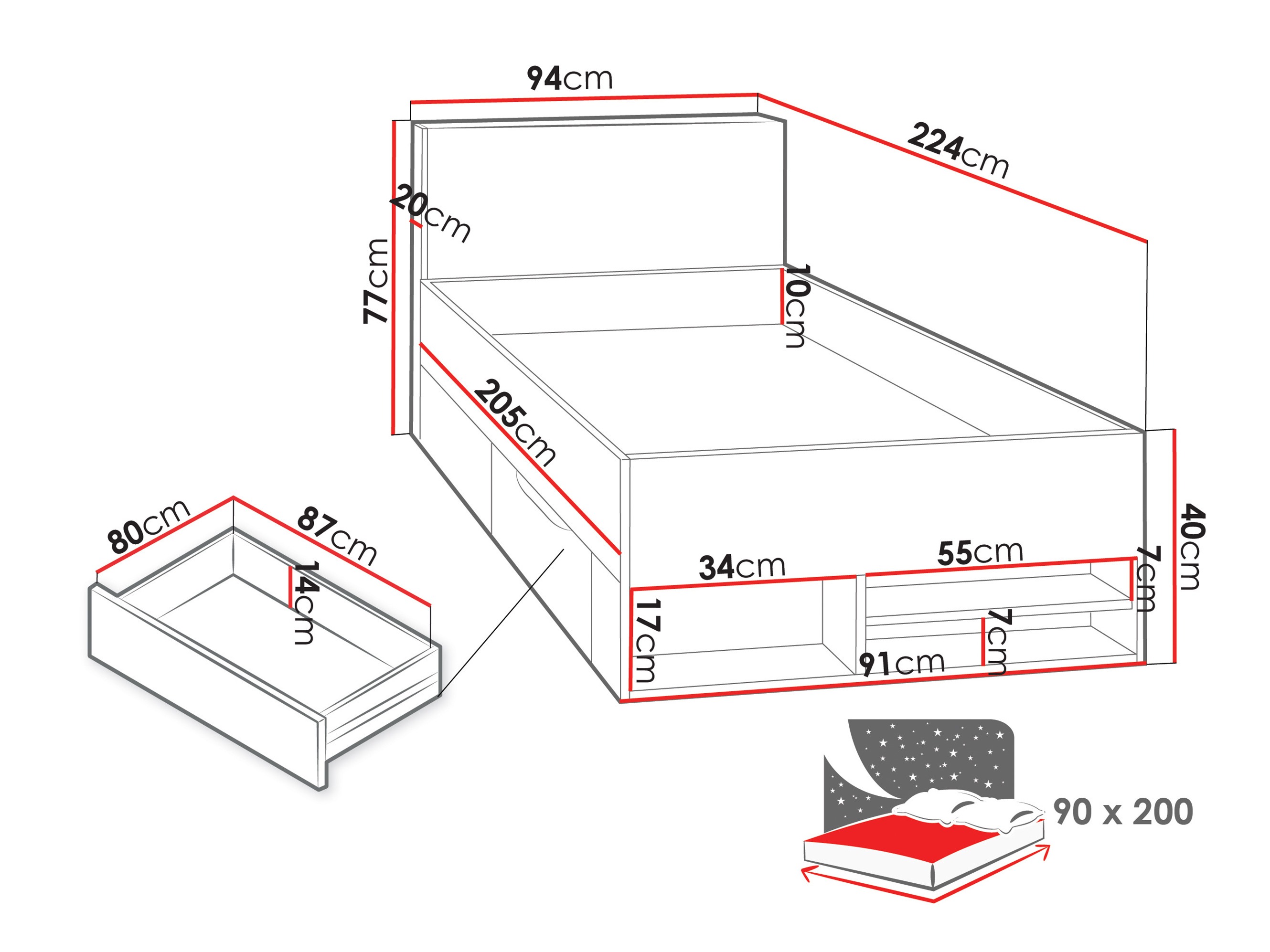 Gulta Camteso 112 (Balts + Ozols + Tirkīzs)