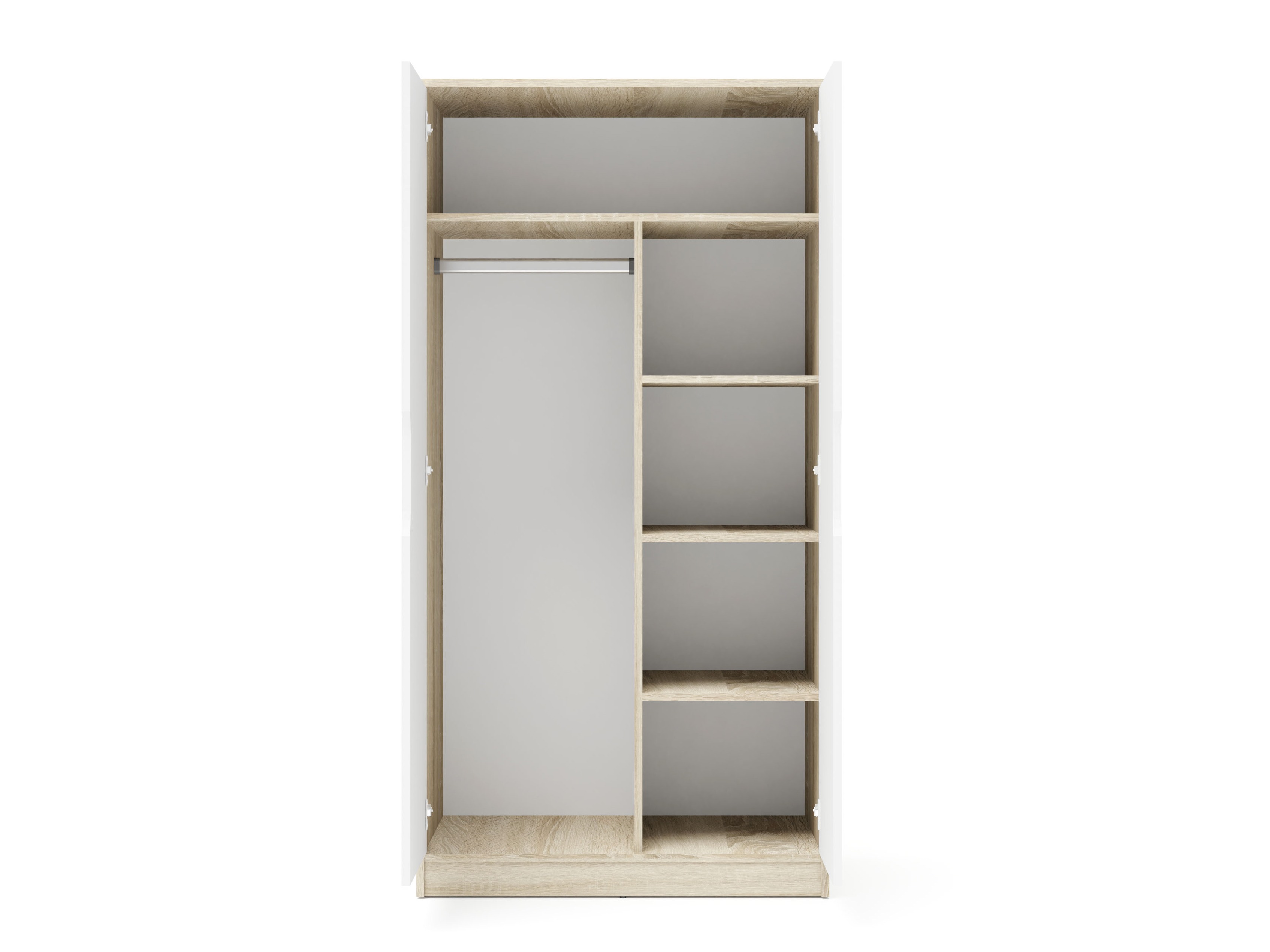 Skapis Elitenu 101 (Sonomas ozols + Balts)