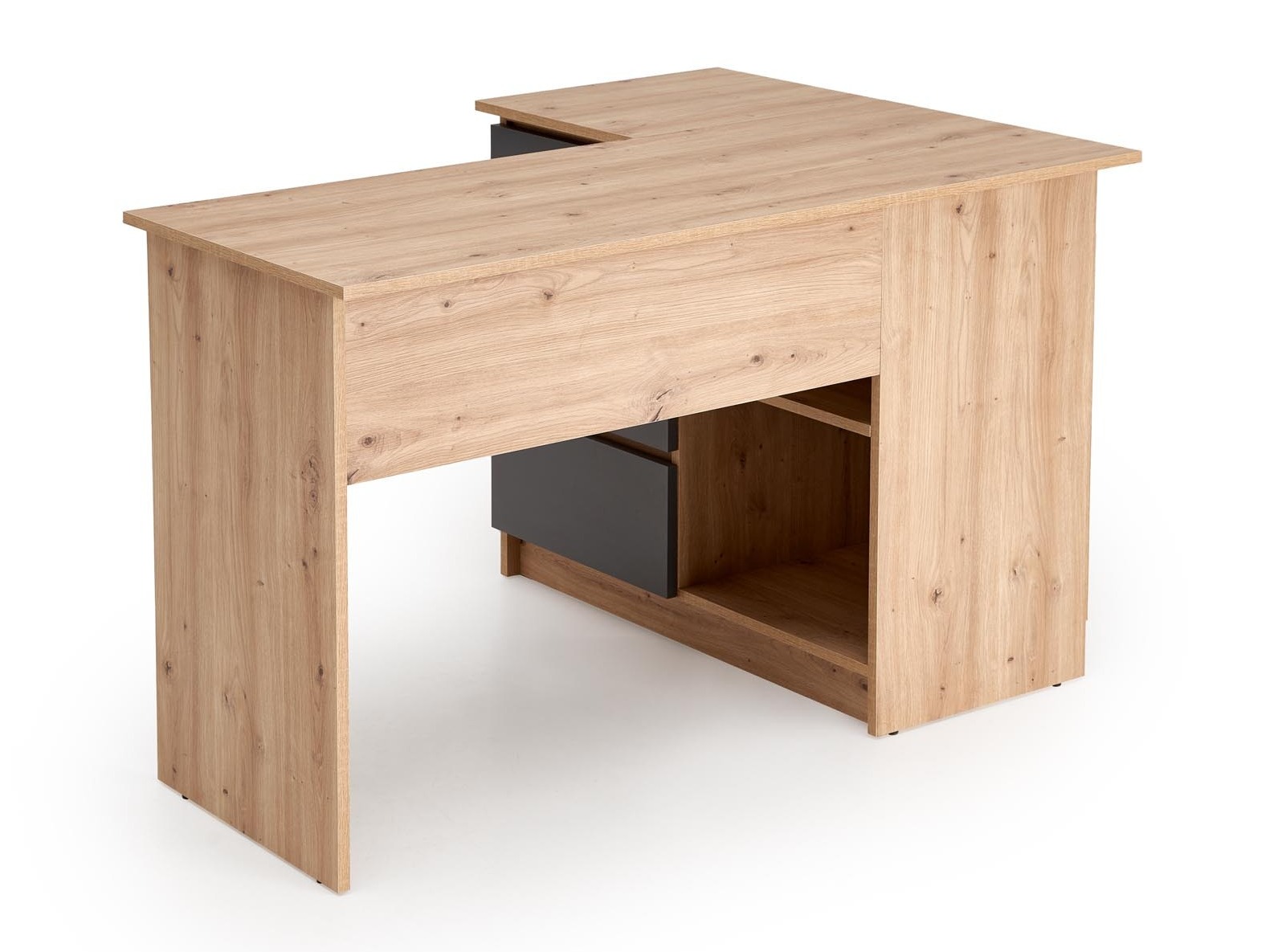 Stūra rakstāmgalds Houston 1950 (Grafīts + Artisan ozols)