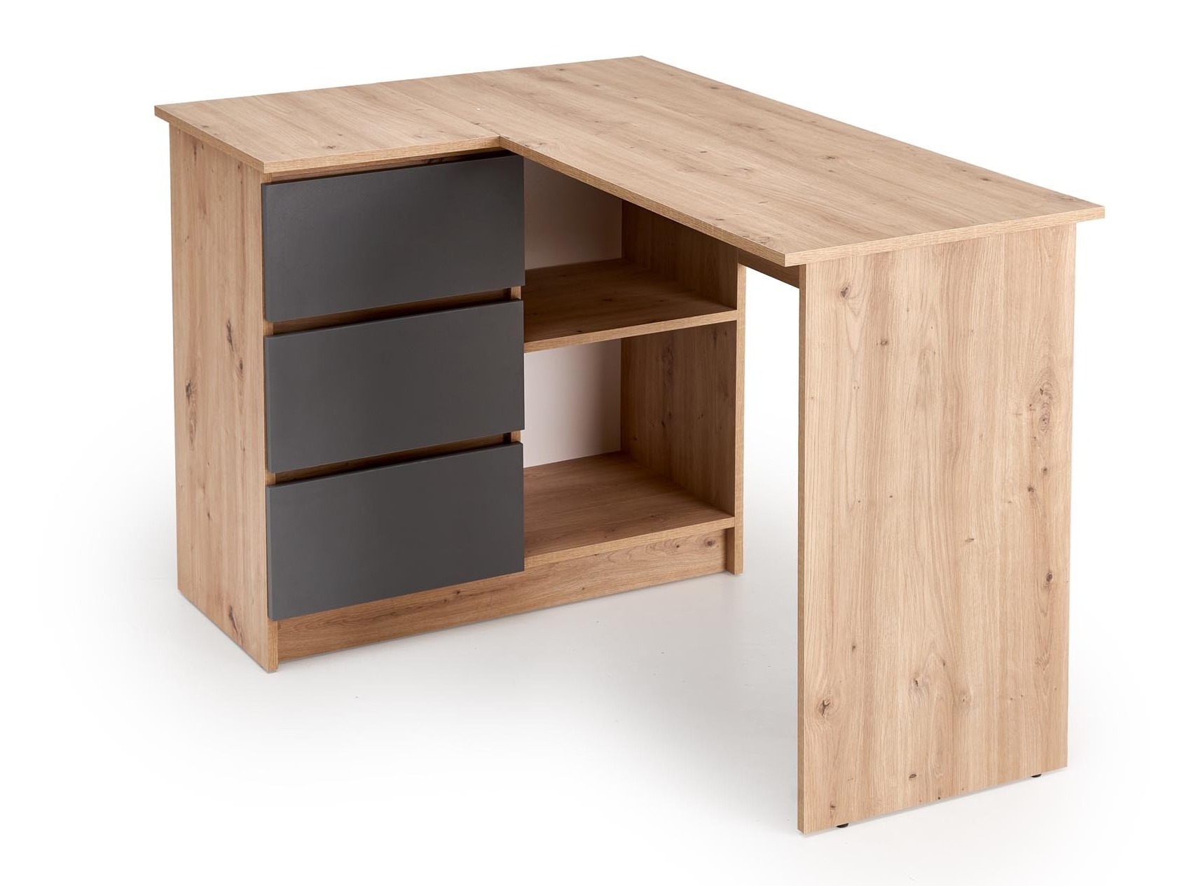 Stūra rakstāmgalds Houston 1950 (Grafīts + Artisan ozols)