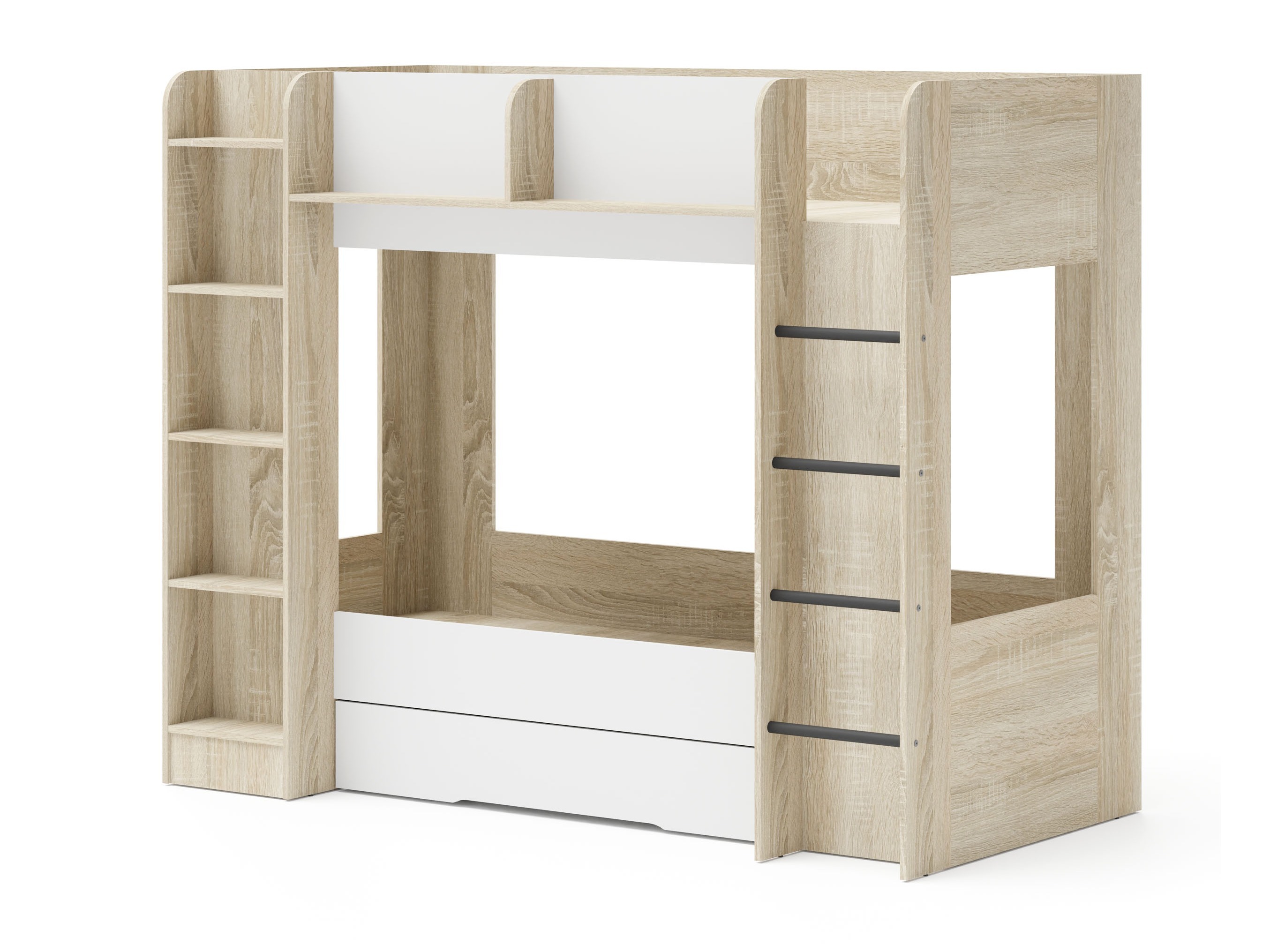 Bērnu istabas komplekts Elitenu 104 (Sonomas ozols + Balts)