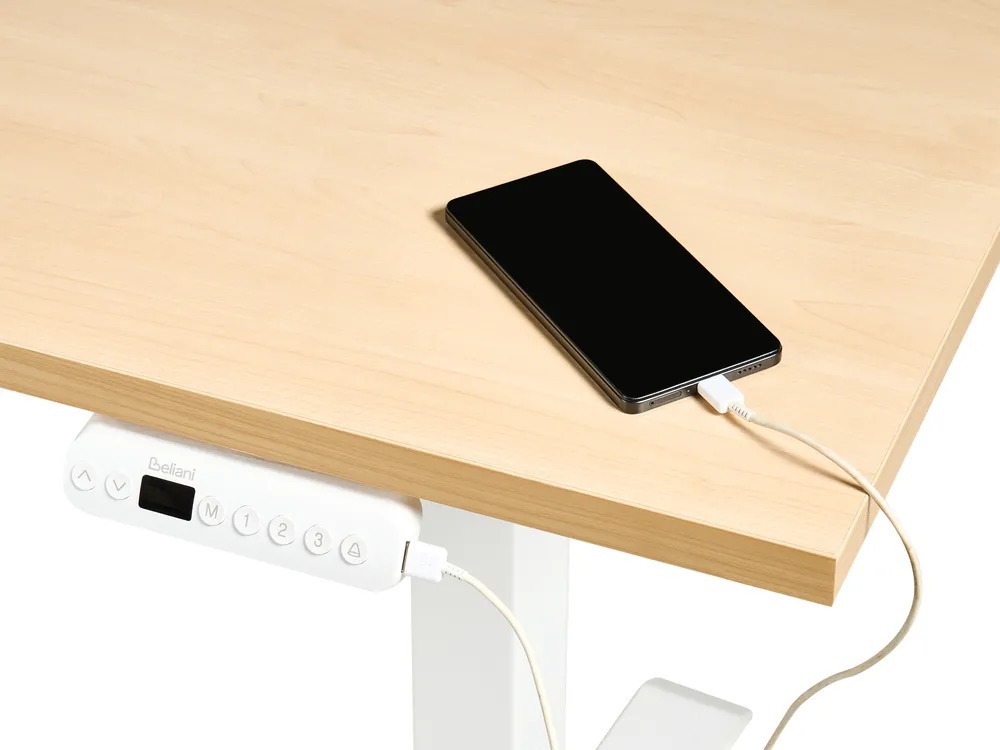 Rakstāmgalds ar regulējamu augstumu Berwyn 2865 (Gaišs koks + Balts)