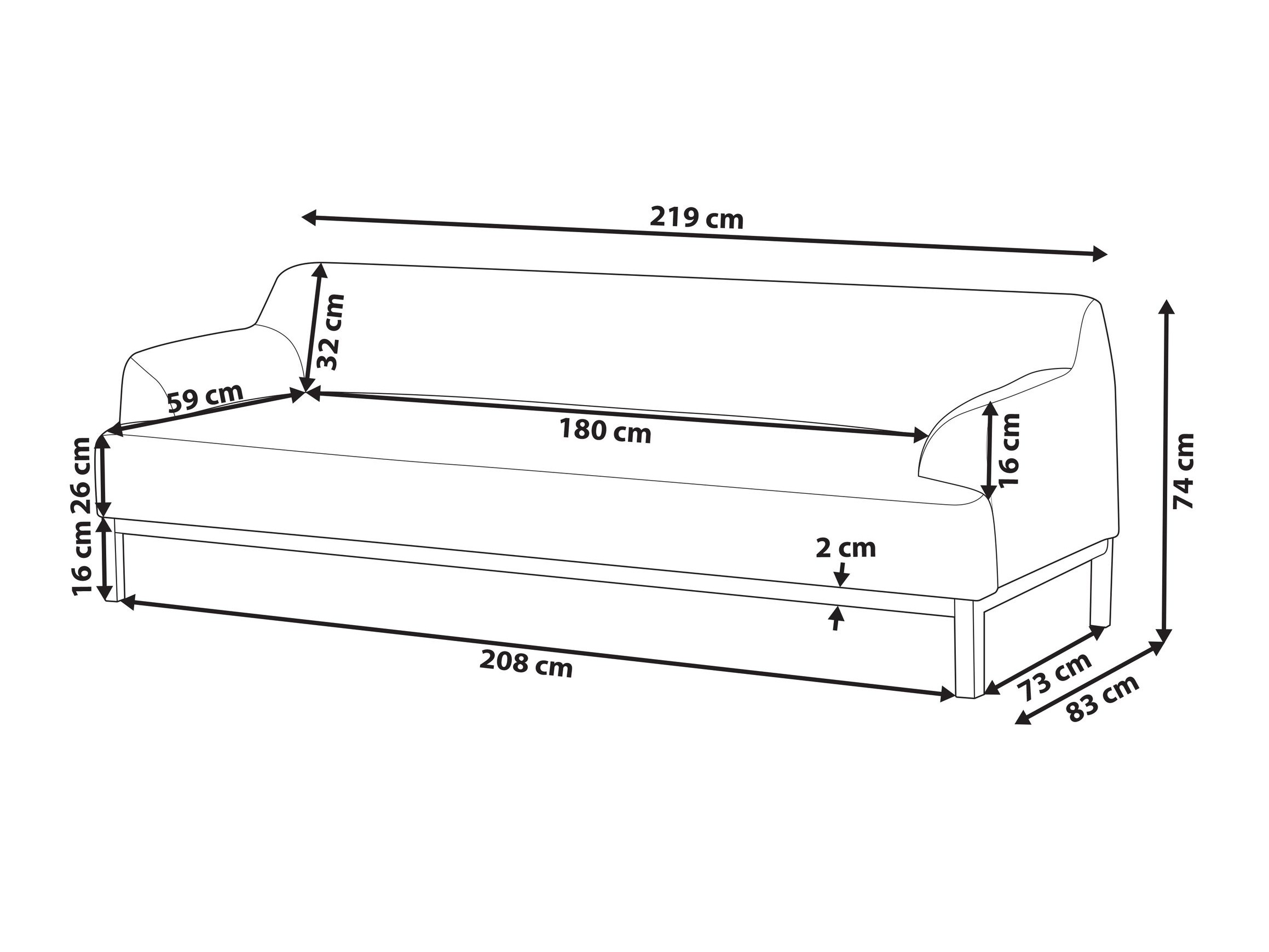 Dīvāns Berwyn 2228 (Taupe)
