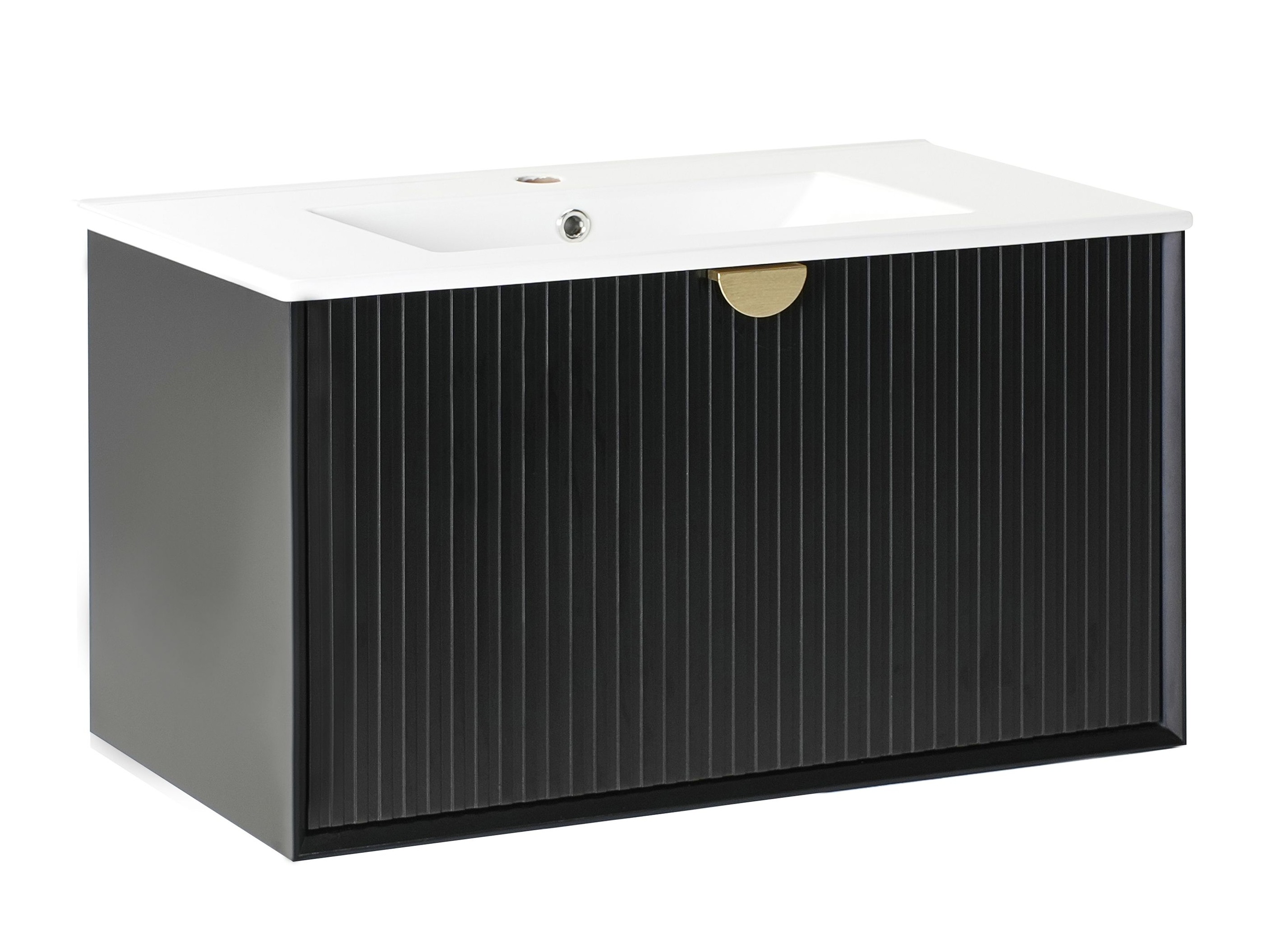 Piekarams vannas istabas skapītis izlietnei Berwyn 2871 (Melns)