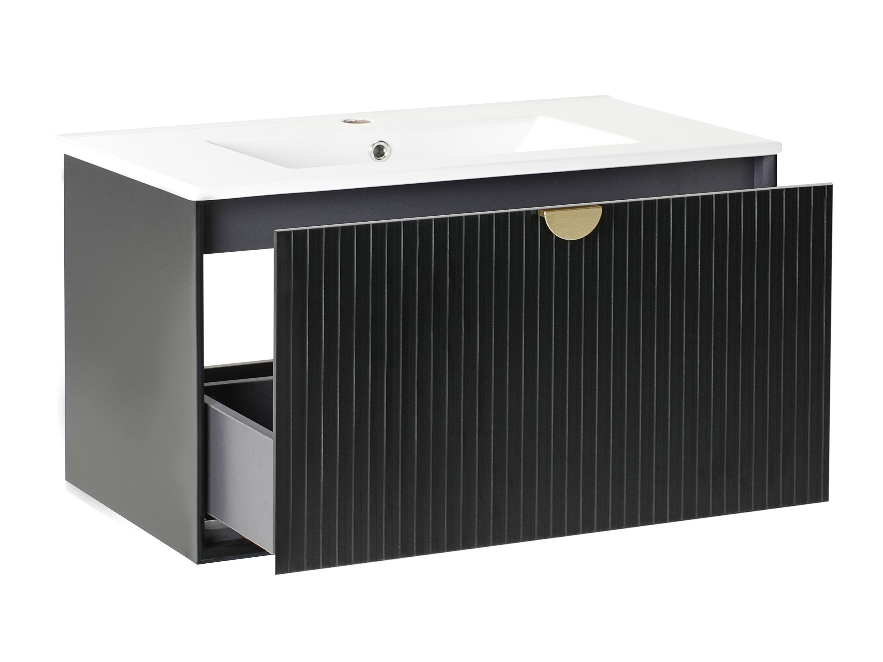 Piekarams vannas istabas skapītis izlietnei Berwyn 2871 (Melns)