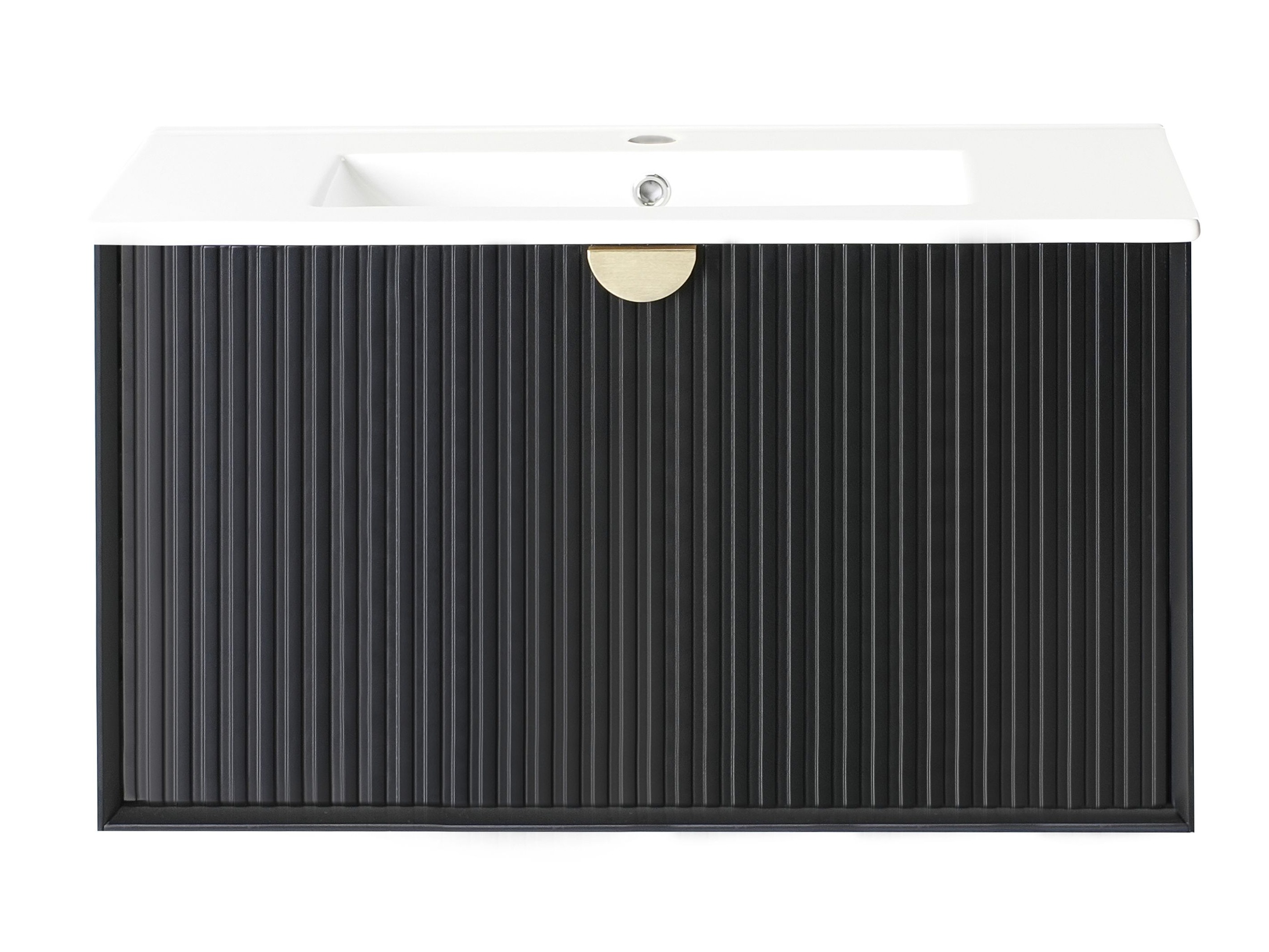 Piekarams vannas istabas skapītis izlietnei Berwyn 2871 (Melns)