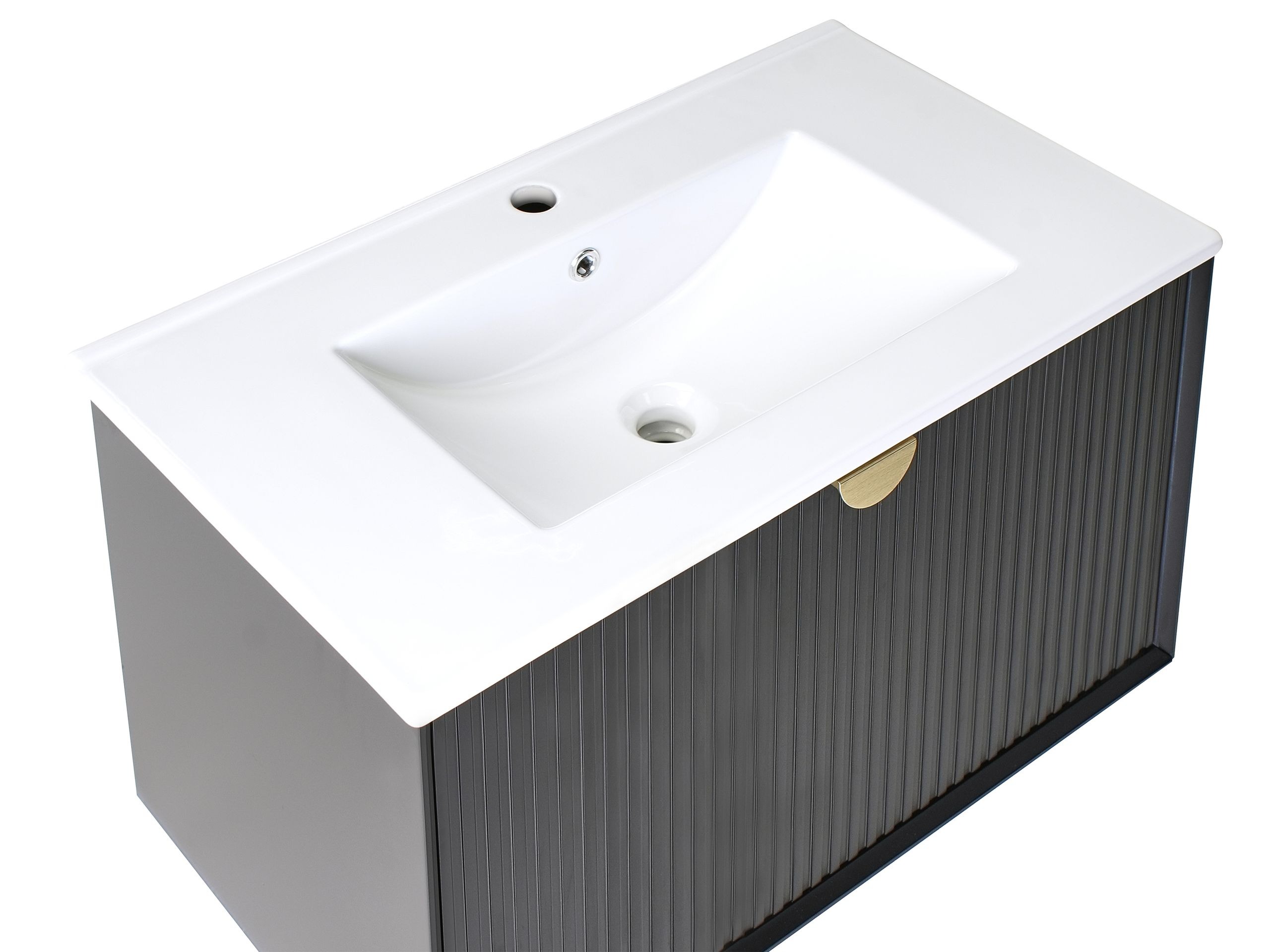 Piekarams vannas istabas skapītis izlietnei Berwyn 2871 (Melns)