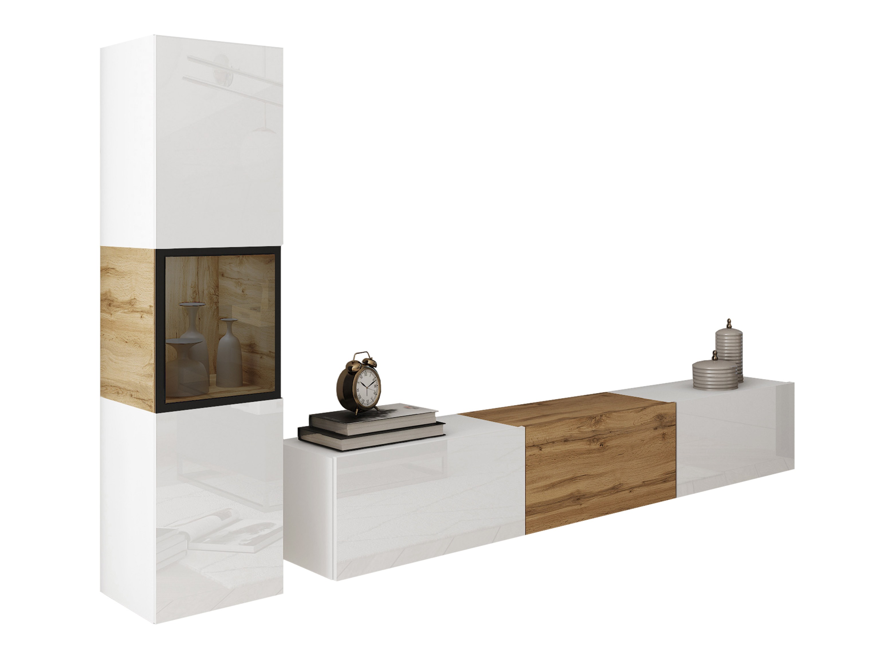 Viesistabas komplekts Sarasota 192 (Balts + Votan ozols)