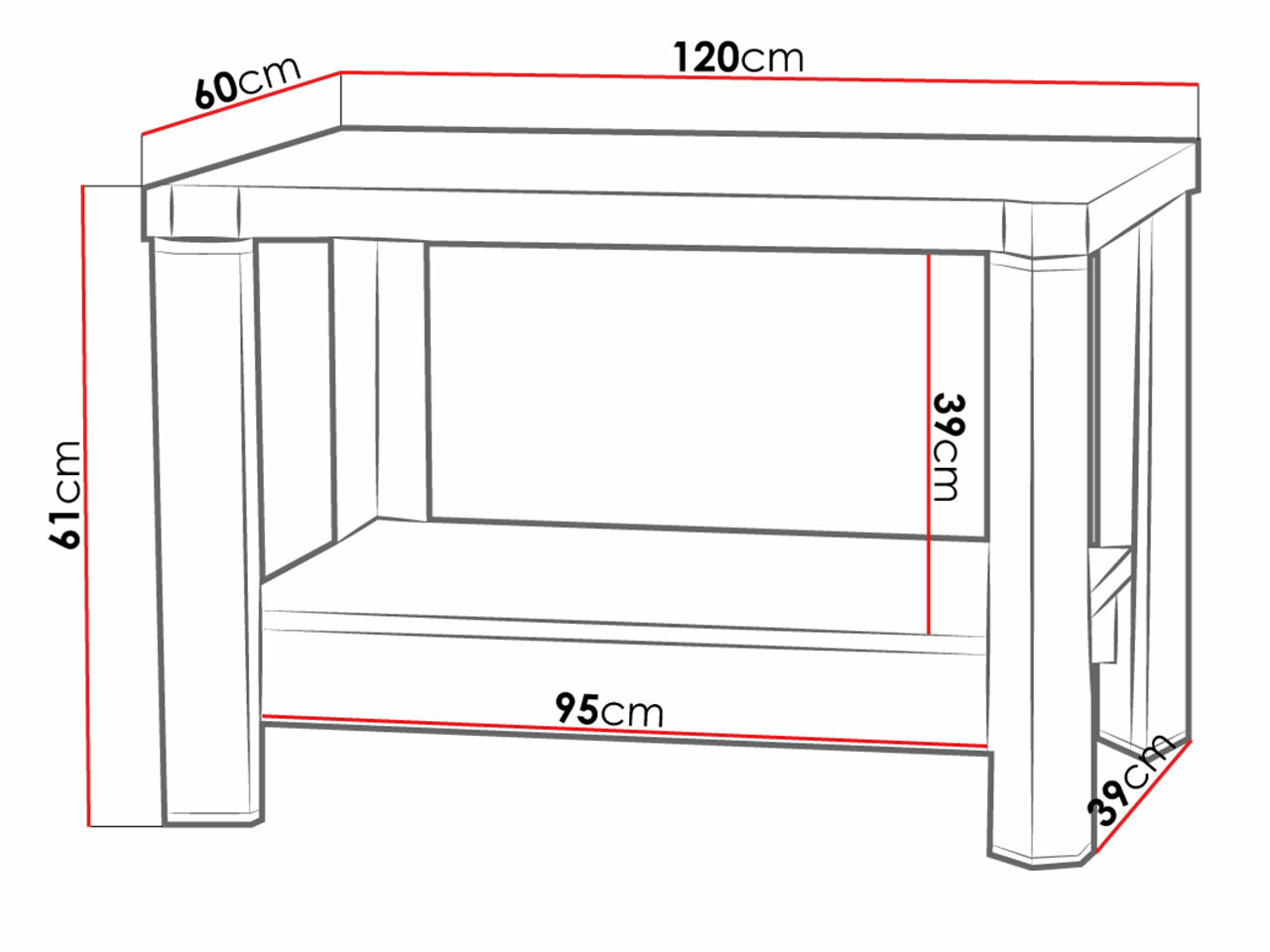 Žurnālu galdiņš Lorelie 114 (Trifele ozols)