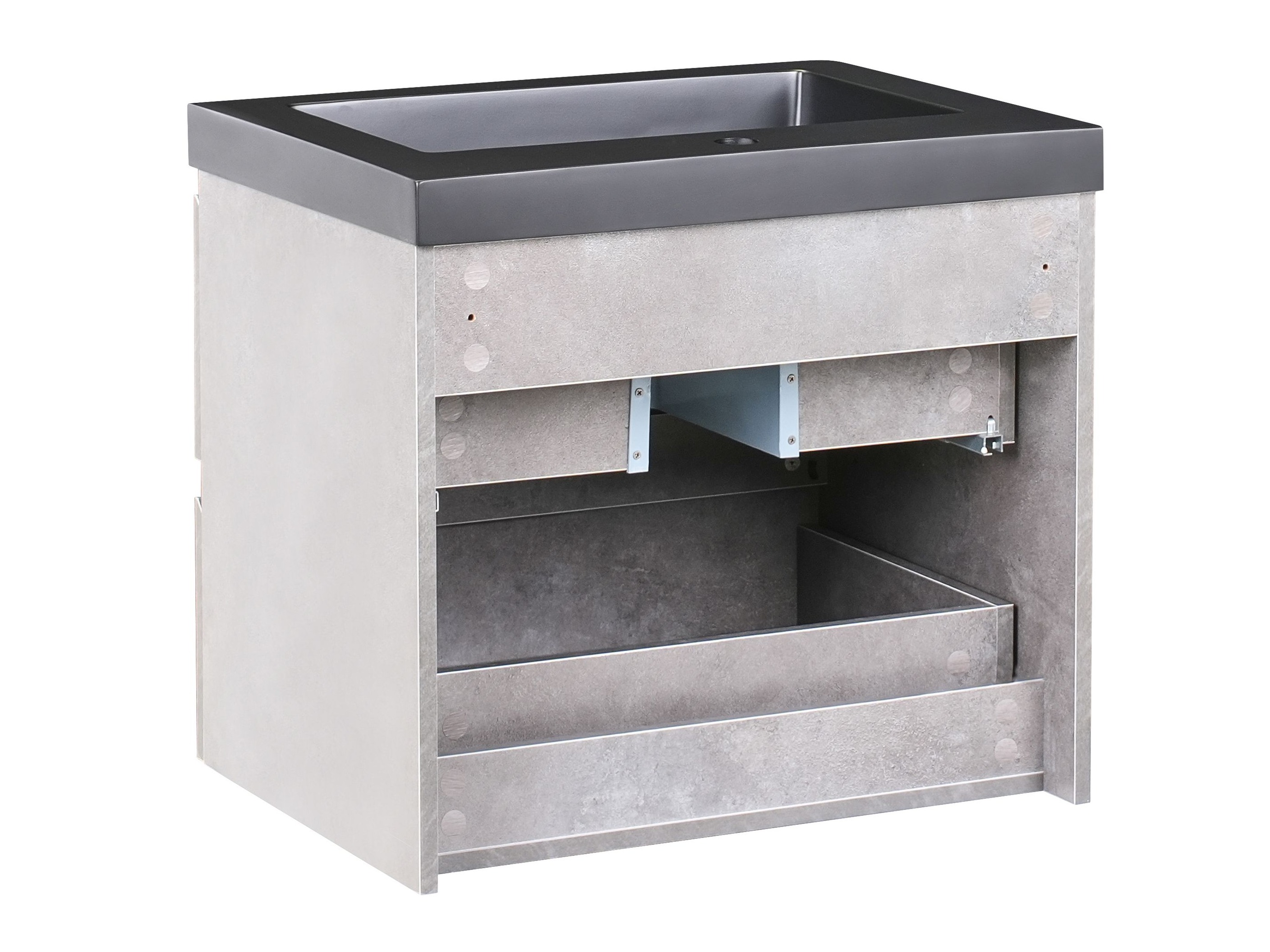 Piekarams vannas istabas skapītis izlietnei Berwyn 2872 (Pelēks)