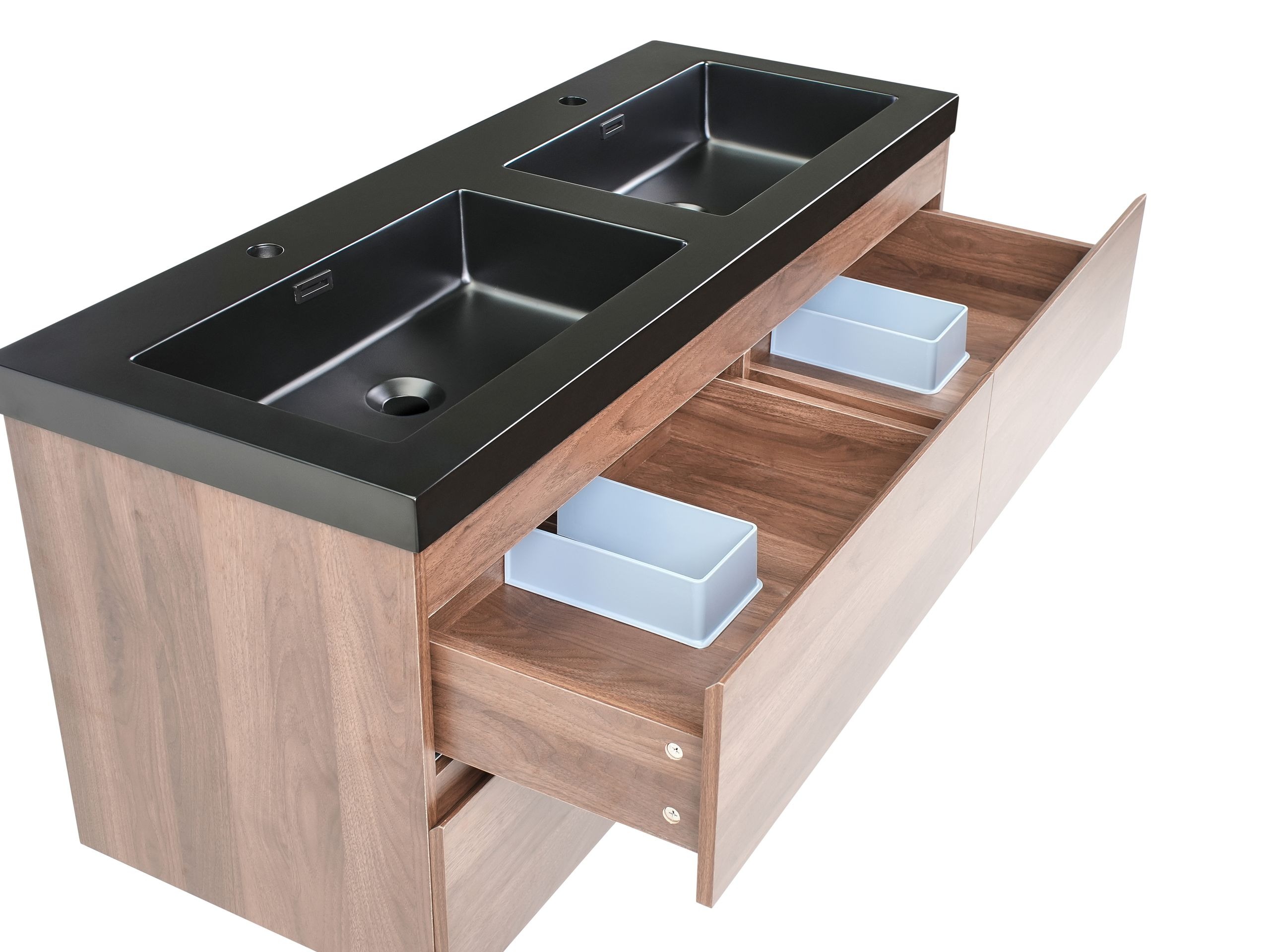 Piekarams vannas istabas skapītis izlietnei Berwyn 2873 (Tumši brūns)