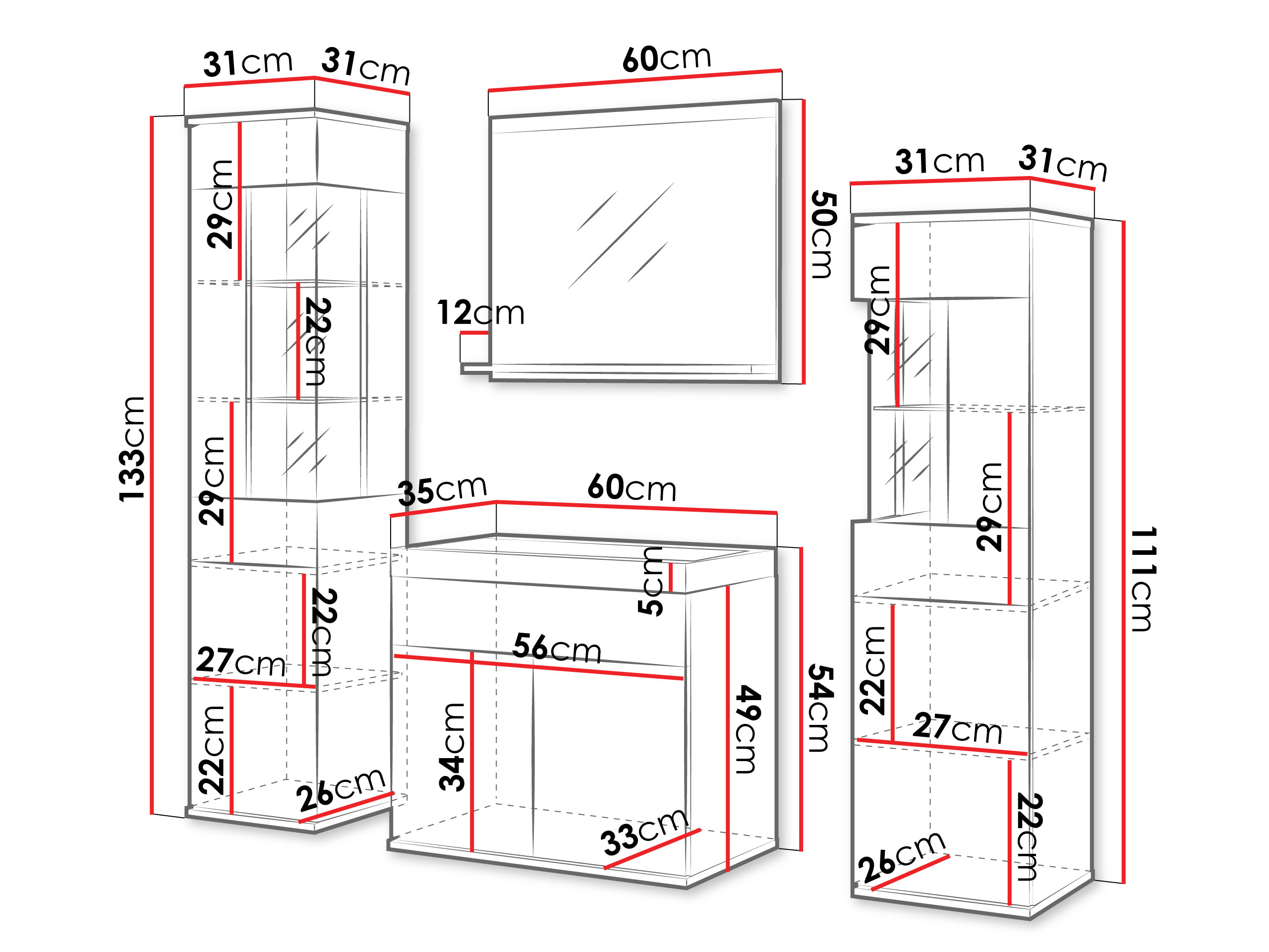 Vannas komplekts Sarasota 194 (Grafīts)