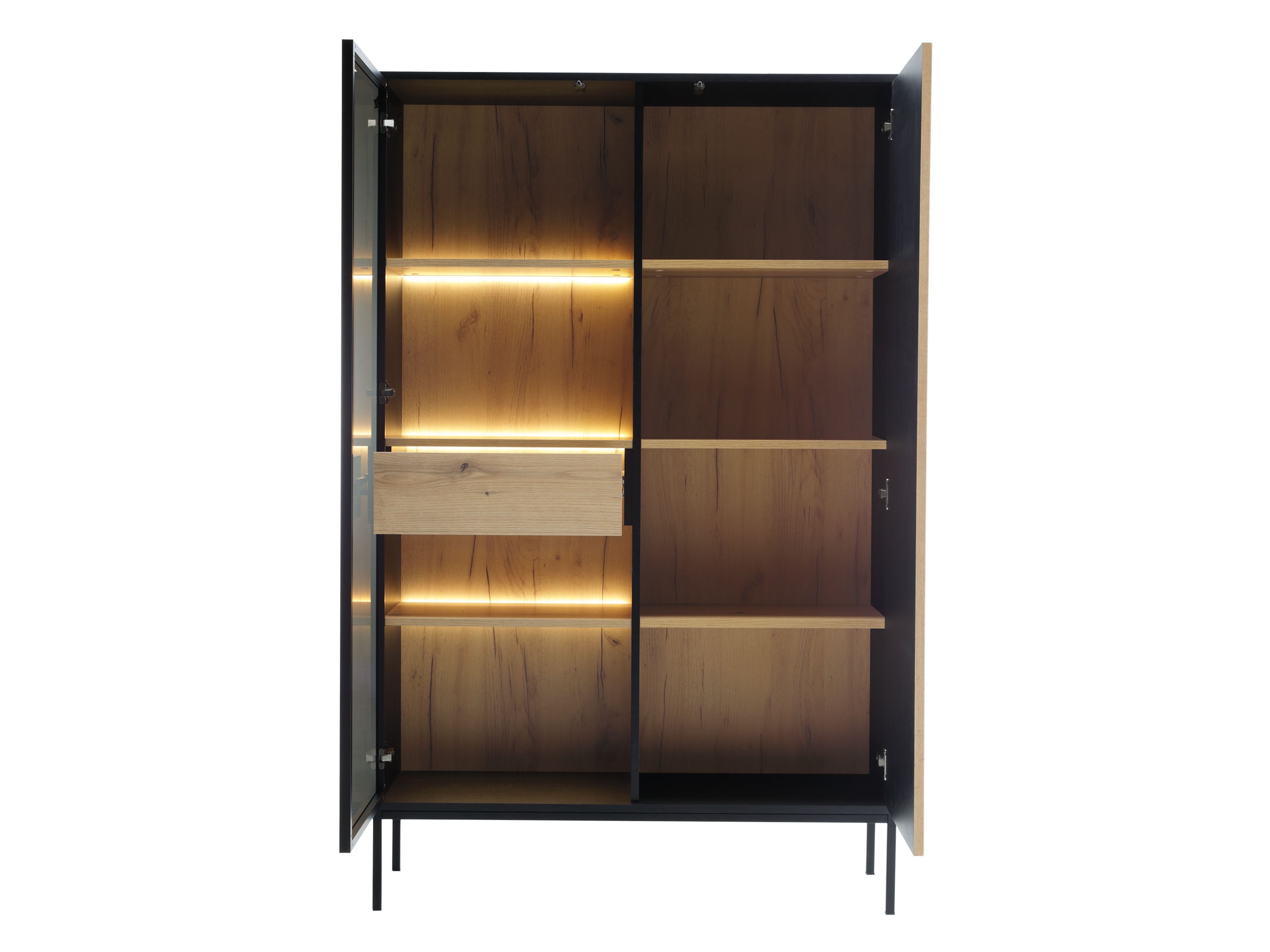 Viesistabas komplekts Manal (Melns + Votan ozols)