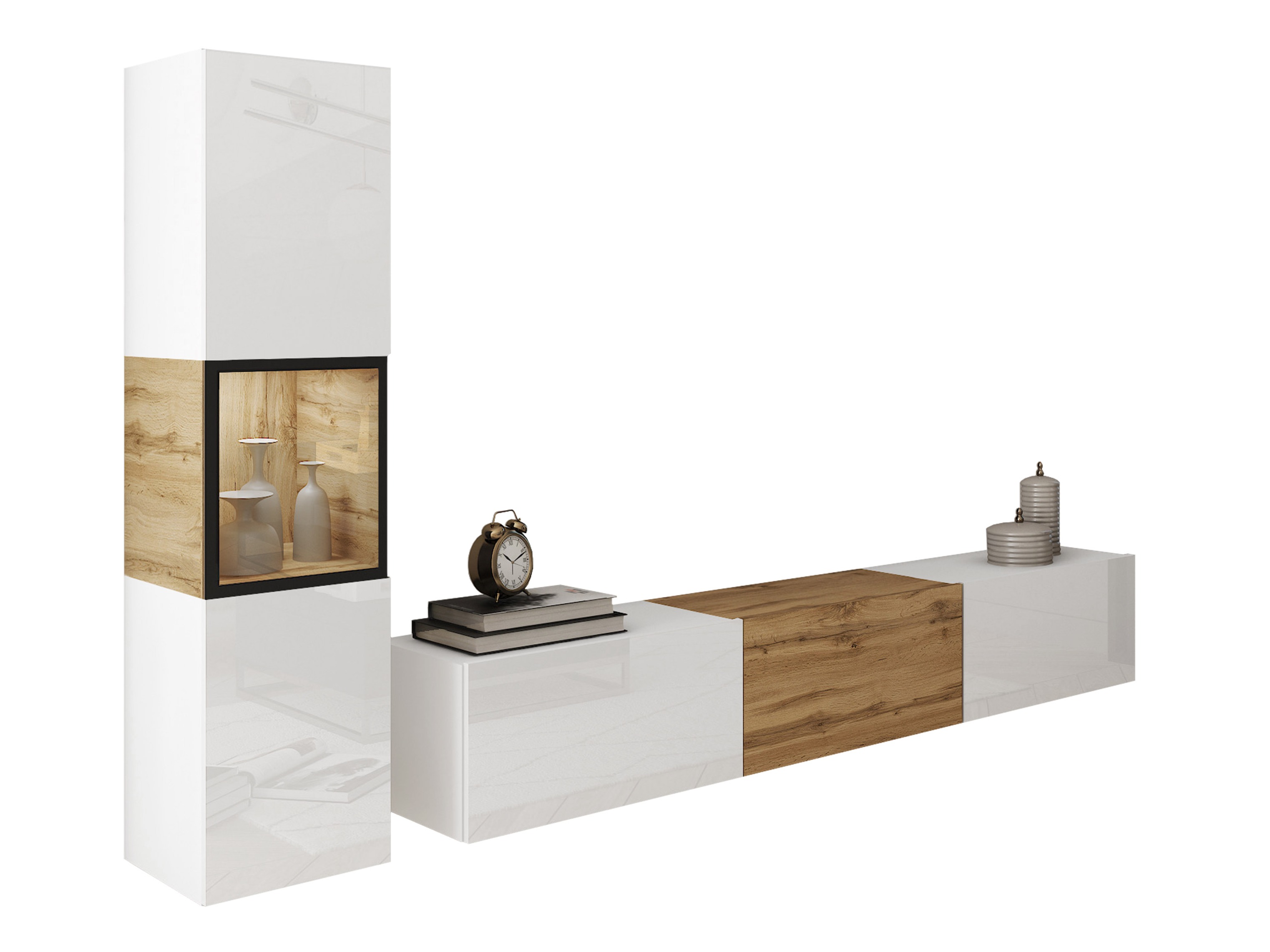 Viesistabas komplekts Sarasota 192 (Balts + Votan ozols)